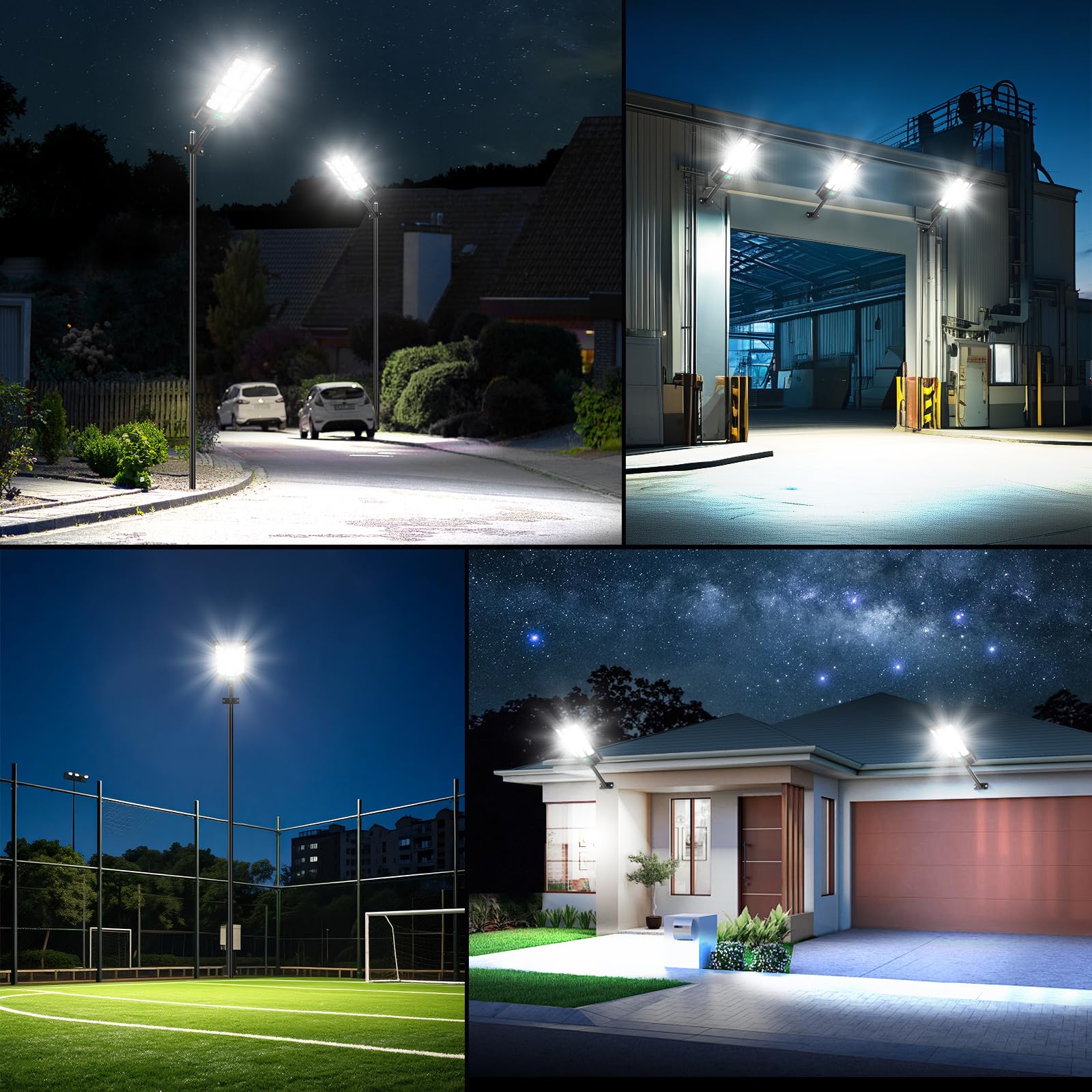 Solar Street Lights Outdoor Waterproof  36000Lm 6500K Dusk To Dawn Solar Flood Lights  Motion Sensor Solar-Powered Light With Remote Control  Commercial Area Lighting For Outside Parking Lot  2-Pack