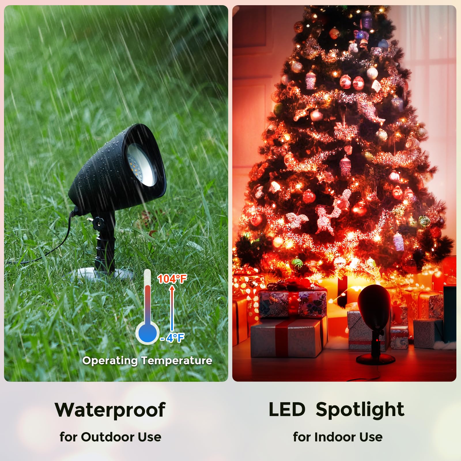 Suraielec Led Spotlight, Remote Control Spot Lights Outdoor, Indoor Plant Uplighting With Base, Landscape Light For Yard, Trees