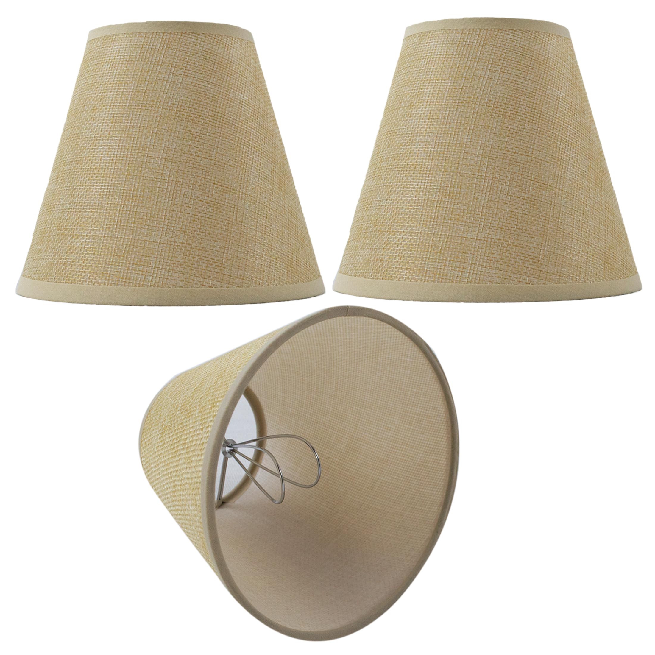 TAaMTYH Small Lamp Shade Chandelier Shades Set of 3,Fabric Lampshade for Wall Lamp,Chandelier Shades,Small Table Lamps,For Cutti