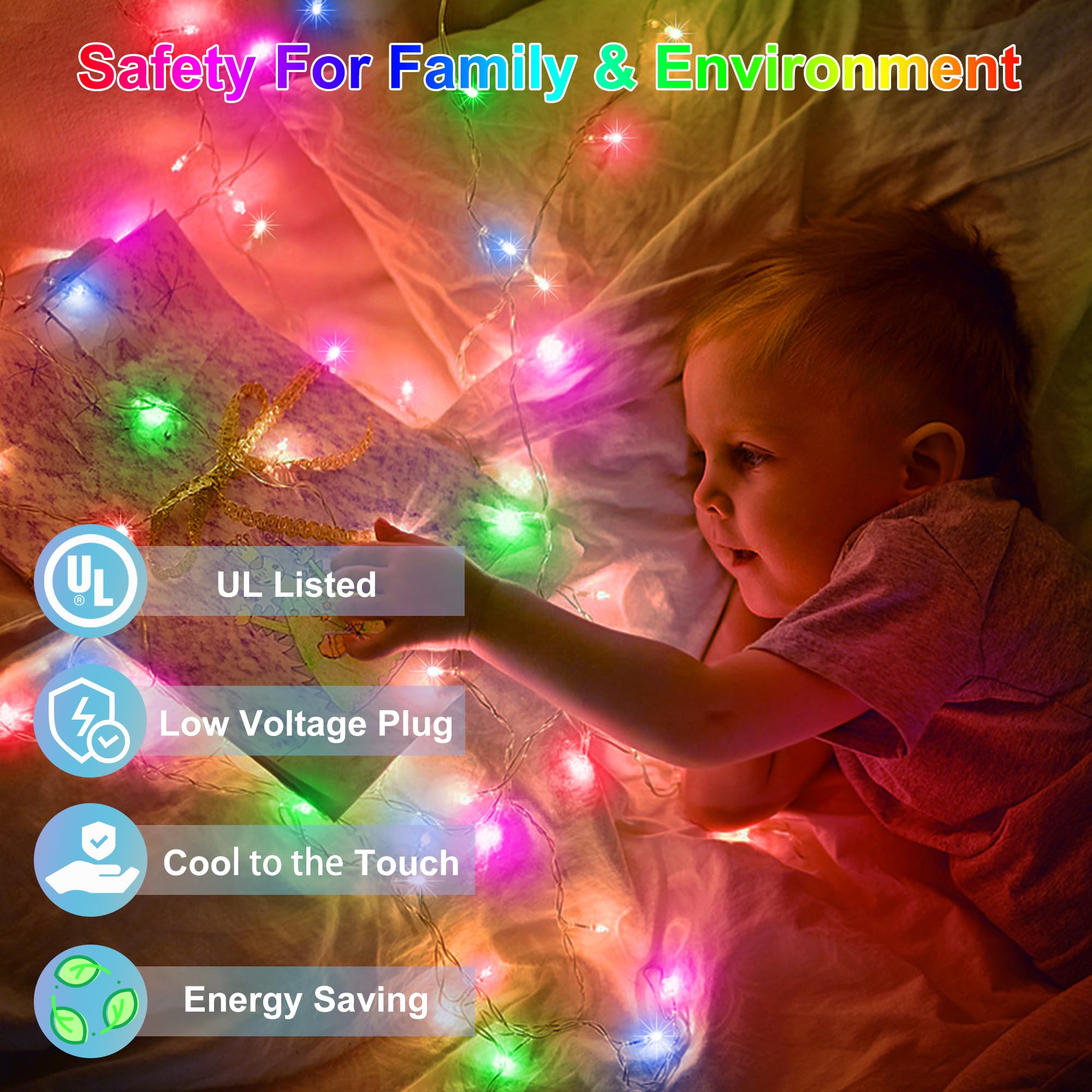 750Led Christmas Lights Outdoor Use  240Ft 12 Modes Multicolor Led String Lights With Timer Dimmable  Waterproof Christmas Tree Lights For Xmas Patio Yard Fence Balcony Garden Decor Multicolor