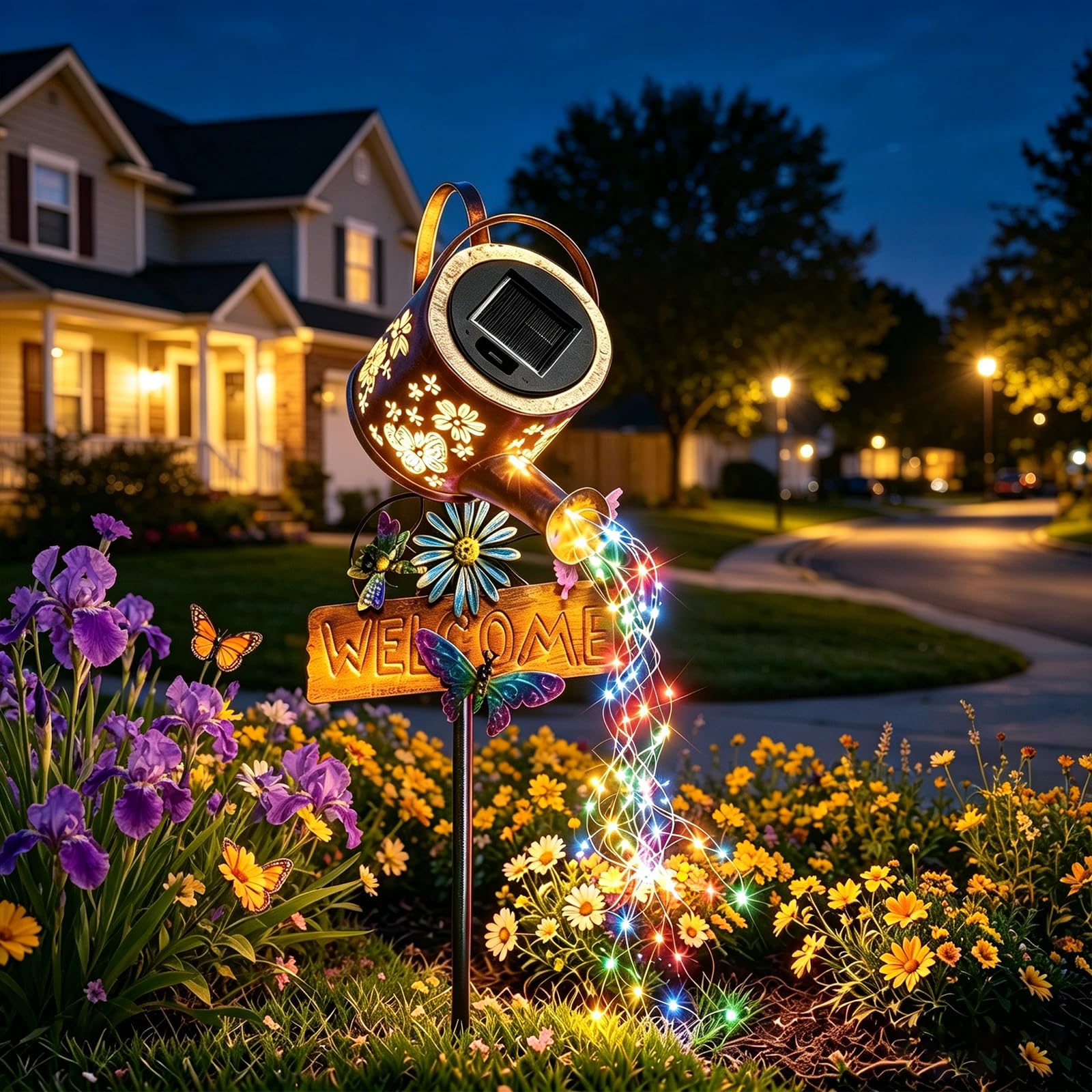 Solar Watering Can Lights, Solar Lights Outdoor Decor, Garden Decor Lights, IP65 Waterproof Hanging Lantern Lights, Outside Gard