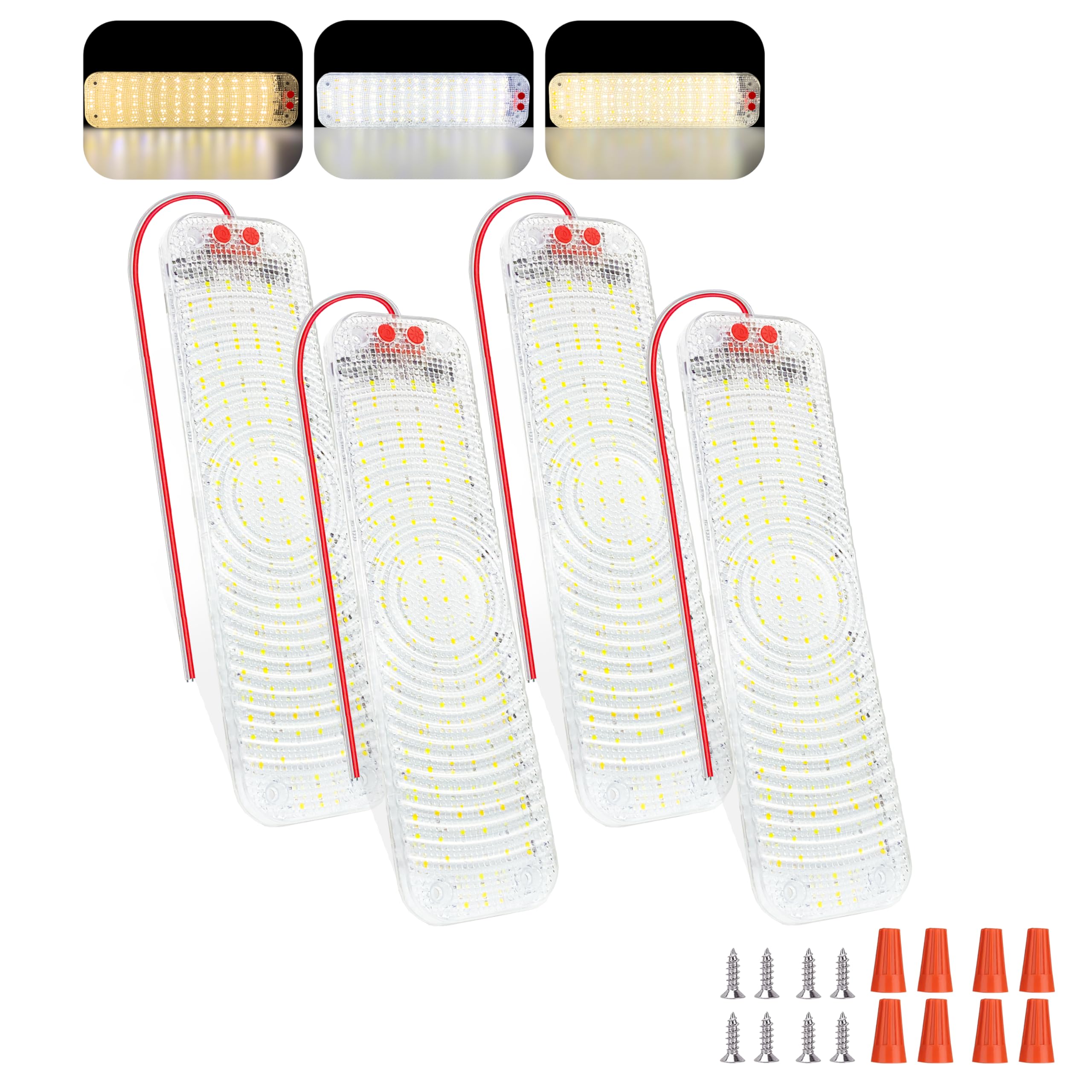 MERTTURM 150LED RV Interior Lights, Dimmable Brightness, 12V-30V, 4 Pack, Model CIL010-150-4