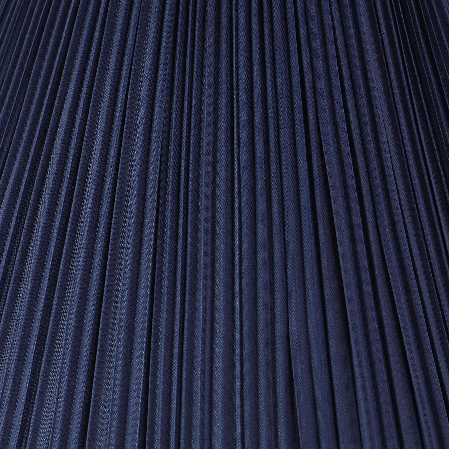 Aspen Creative 33195, Transitional Hardback Empire Shaped Mushroom Pleated Dark Blue Spider Shade, 6" Top X 16" Bottom X 12" Slant