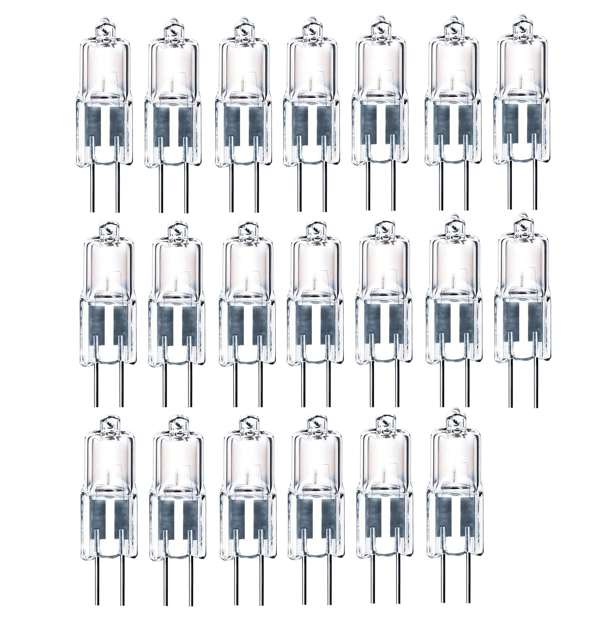 10Pcs G4 Halogen Light Bulb 5W T3 Jc Type Clear 12V Ac/Dc Bi-Pin Bulb For Landscape Lighting,Accent Track Under Cabinet Puck Lig