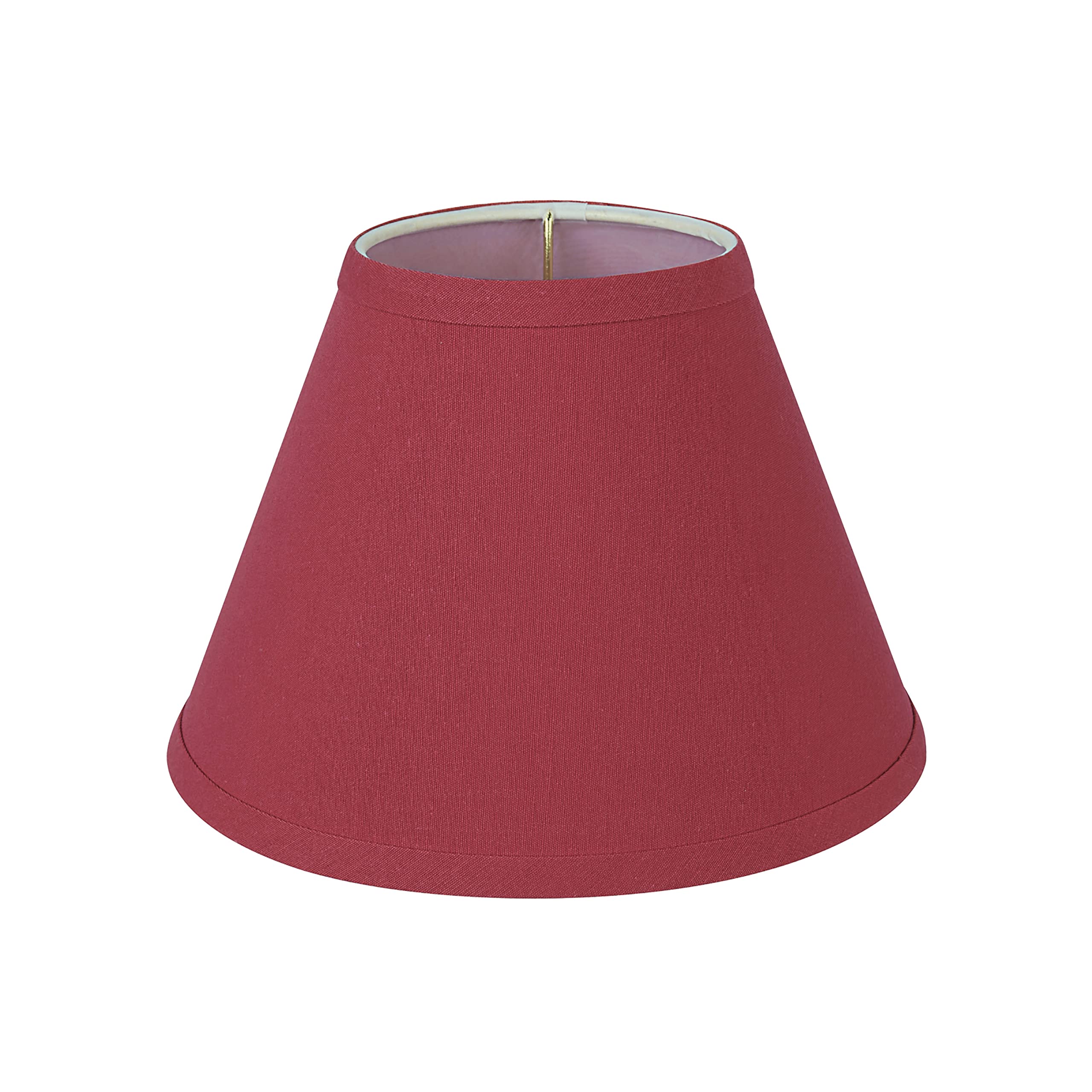 Aspen Creative 58879A Transitional Empire Shape Uno Construction Lamp Shade, Currant Red, 6'' Top X 12'' Bottom X 9'' Slant Heig