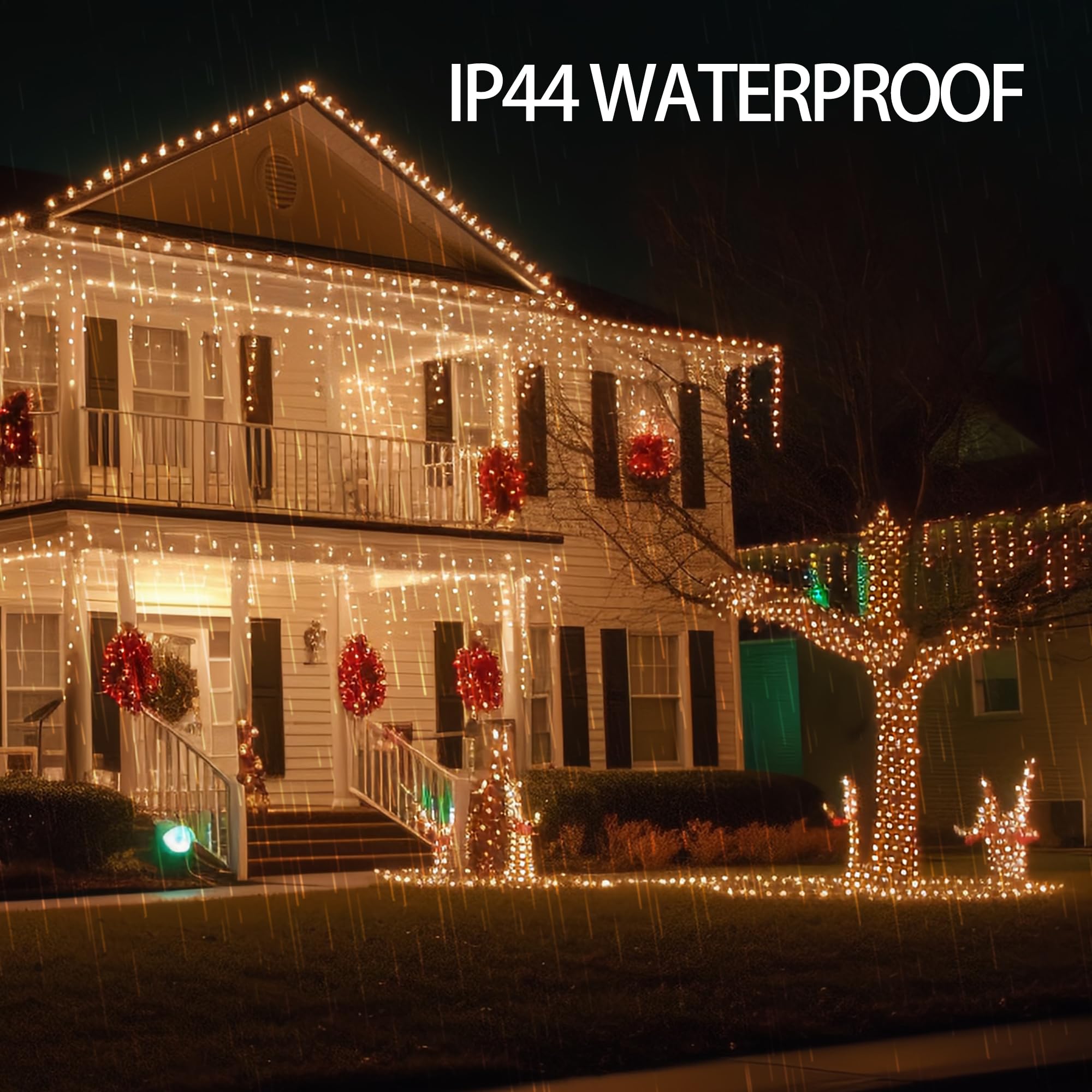 Tw Shine 1000 Led Christmas Lights, 328Ft Warm White String Lights With Remote, 8 Modes