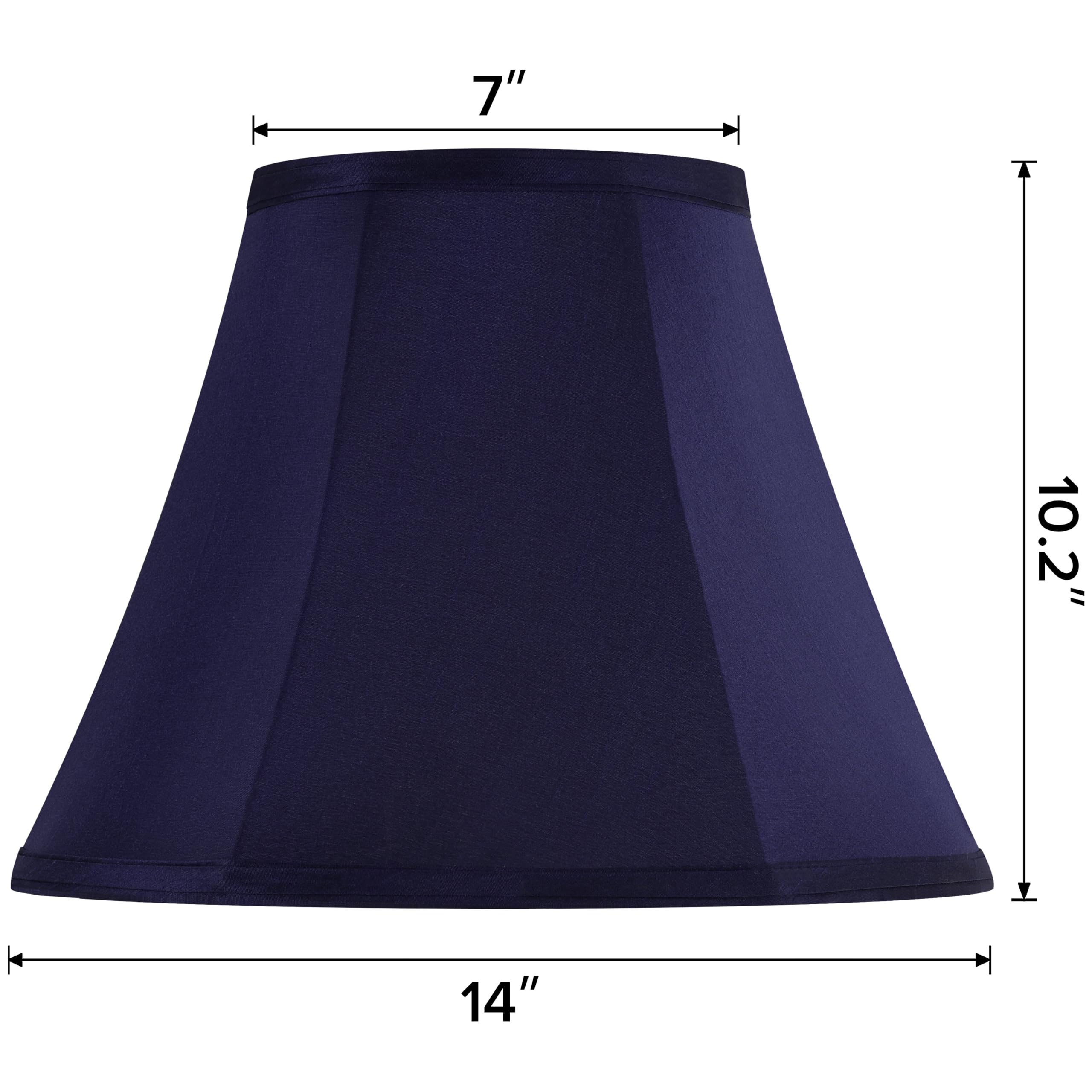 Blue Bell Lamp Shades Set Of 2 Medium Lamp Shade 7'' Top X 14'' Bottom X 10.2'' High(Spider) Traditional Fabric Lampshade For Ta
