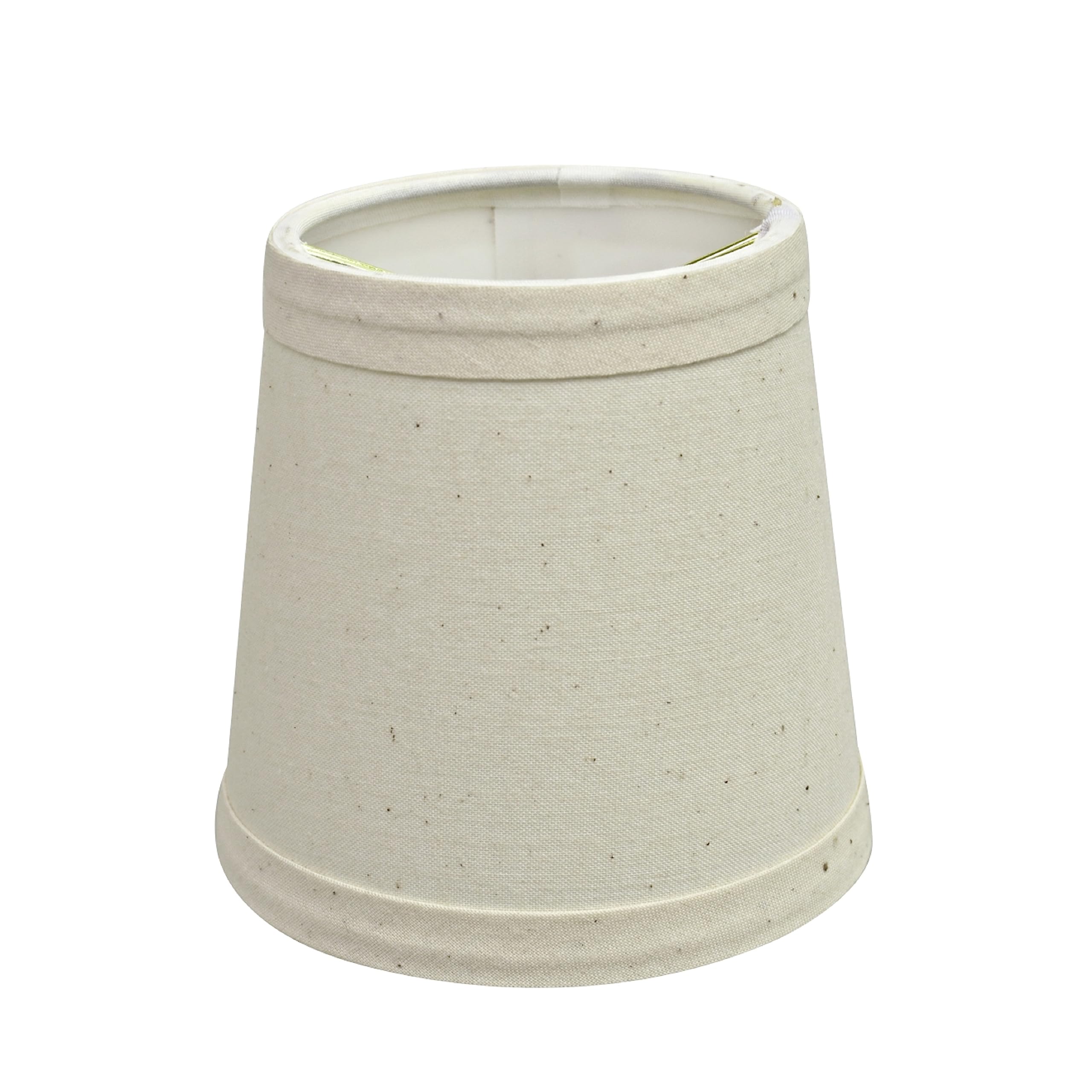 Aspen Creative 32714-2B, Empire Clip-On Chandelier Lamp Shade, Off White, 3&quot; Top X 4&quot; Bottom X 4&quot; Slant Height, Set Of 2