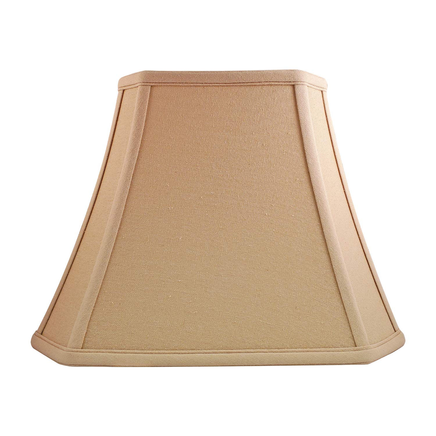 Royal Designs, Inc. Basic Lamp Shade, Rectangle Cut Corner, 6.5 x 12 x 10, Linen Beige, Model BSO-710-12LNBG