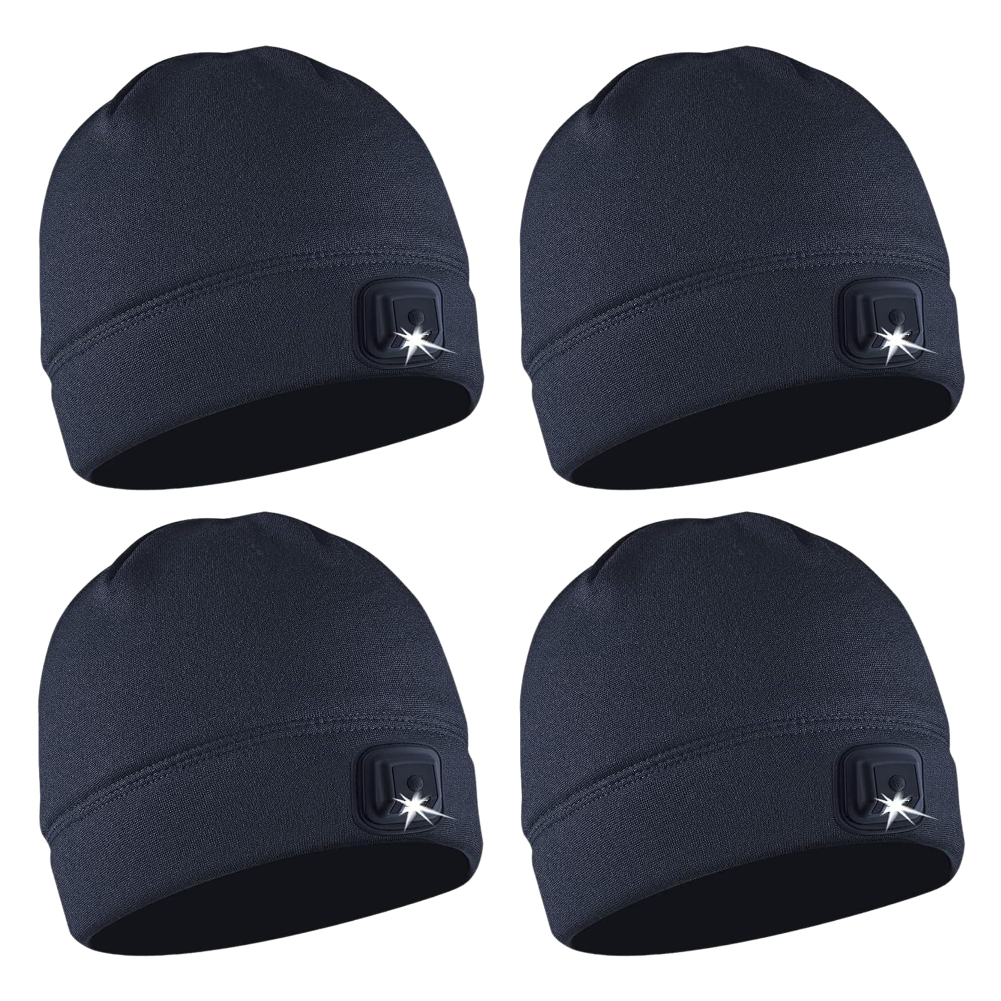 POWERCAP LED Hat Light 150 Lumens Rechargeable Fleece Beanie with Bright Built-in Headlamp Waterproof LED Warm One Size Cap