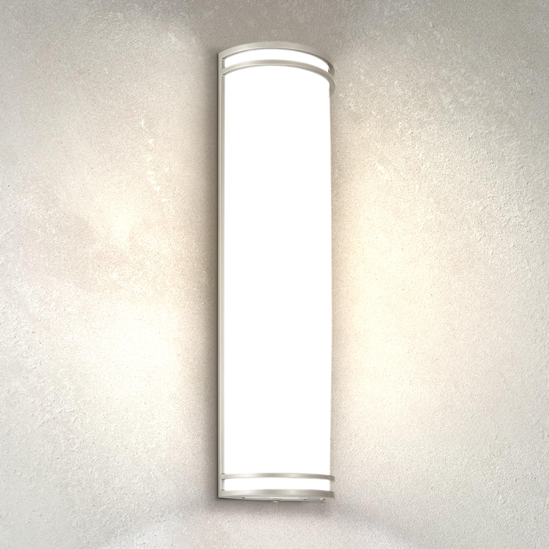 ASD 24 Inch LED Outdoor Wall Mount Light Fixture - Dimmable Brushed Nickel - Model A-LWS21M24D25CCNK - Durable Aluminum Base