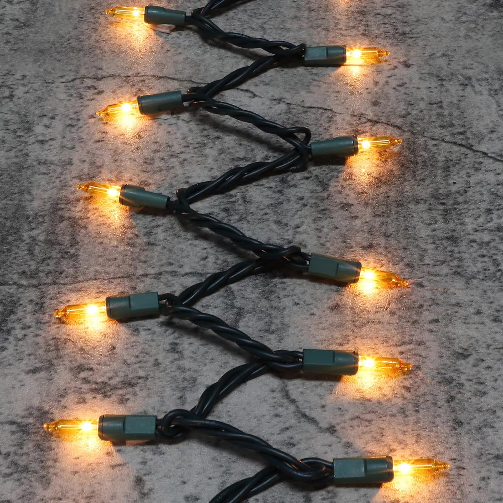 Glownova Green Wire Yellow Incandescent Bulb 300 Mini String Lights For Indoor Christmas Tree Garland Birthday Wedding Party Festival Decoration