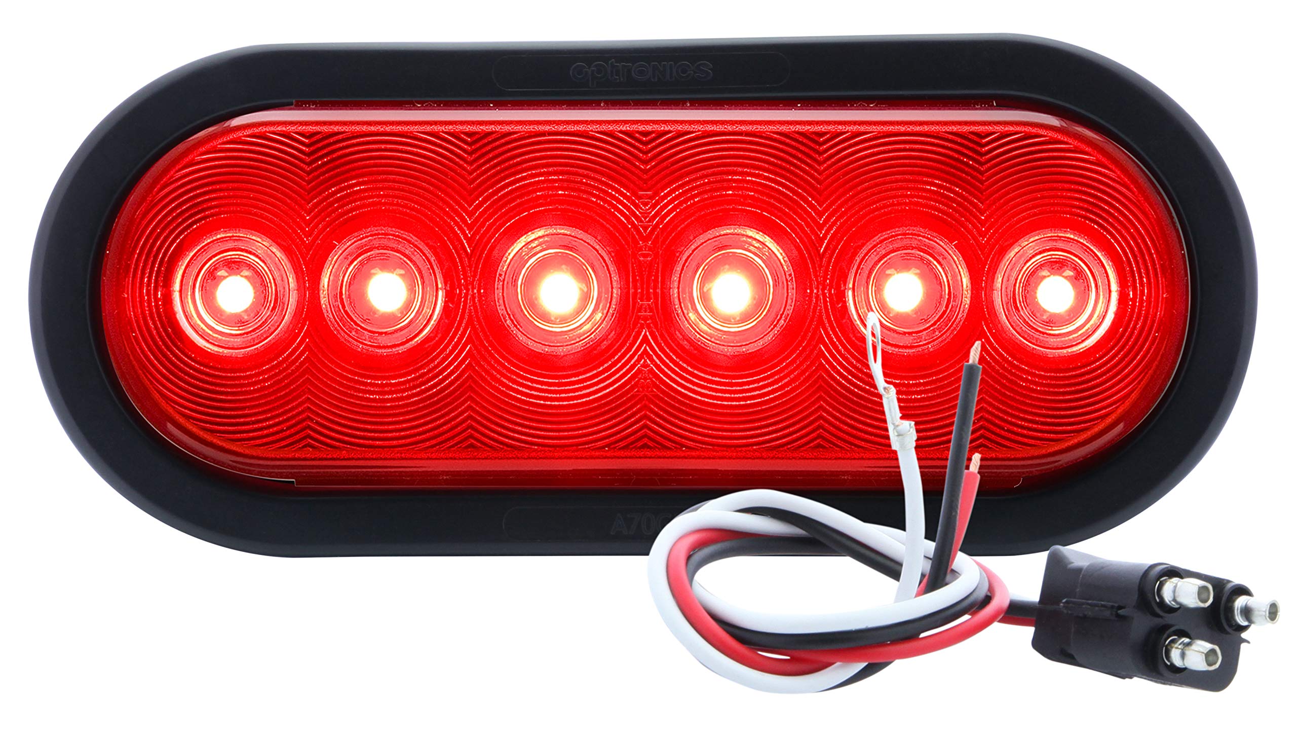 Optronics Stl12Rk Red Lens 6&quot; Oval Sealed Led Tail Light Kit