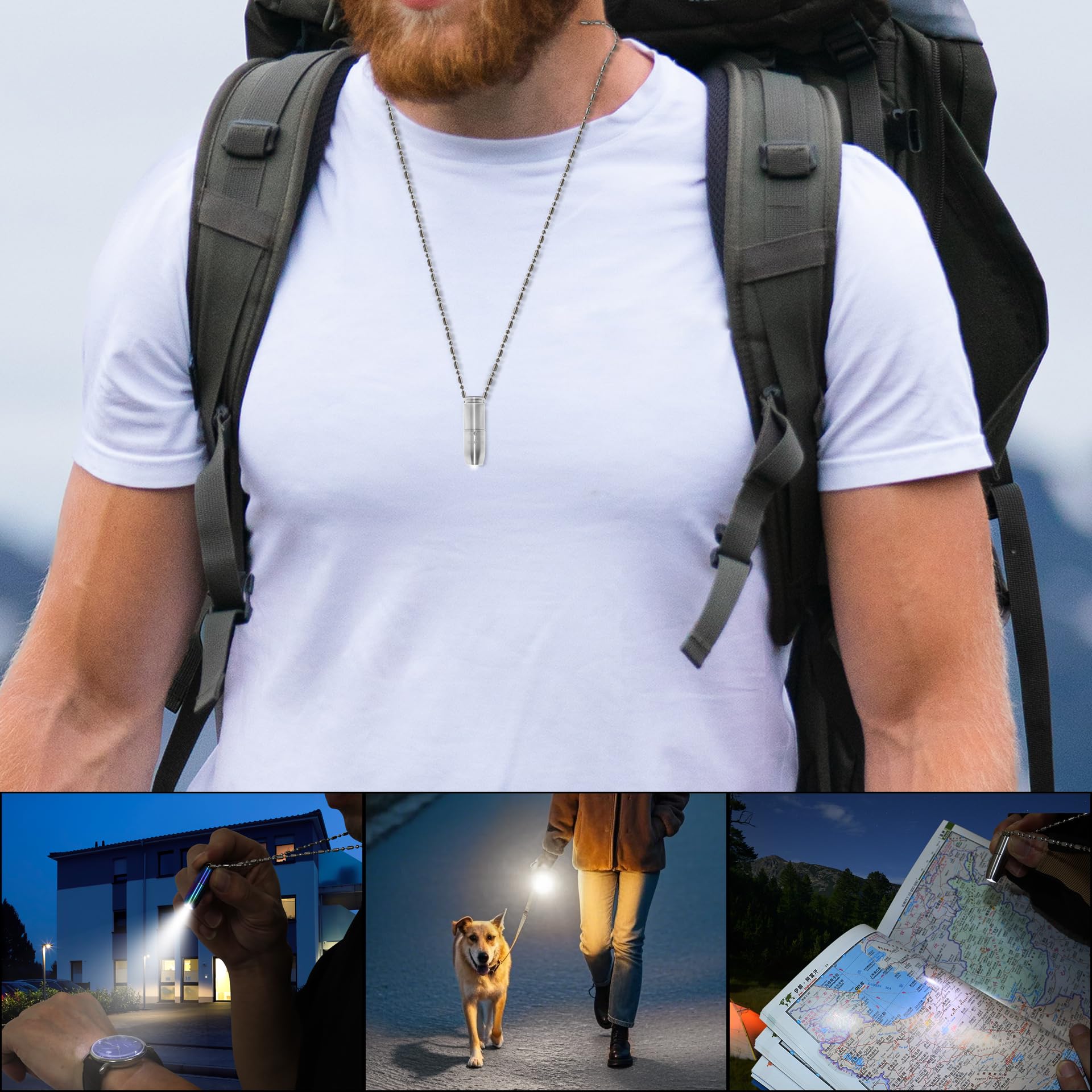 Super Tiny Mini Small Keychain Flashlight,Smallest Bright Long Lifetime Key Ring Light Torch For Edc Emergency Dog Walking Sleep