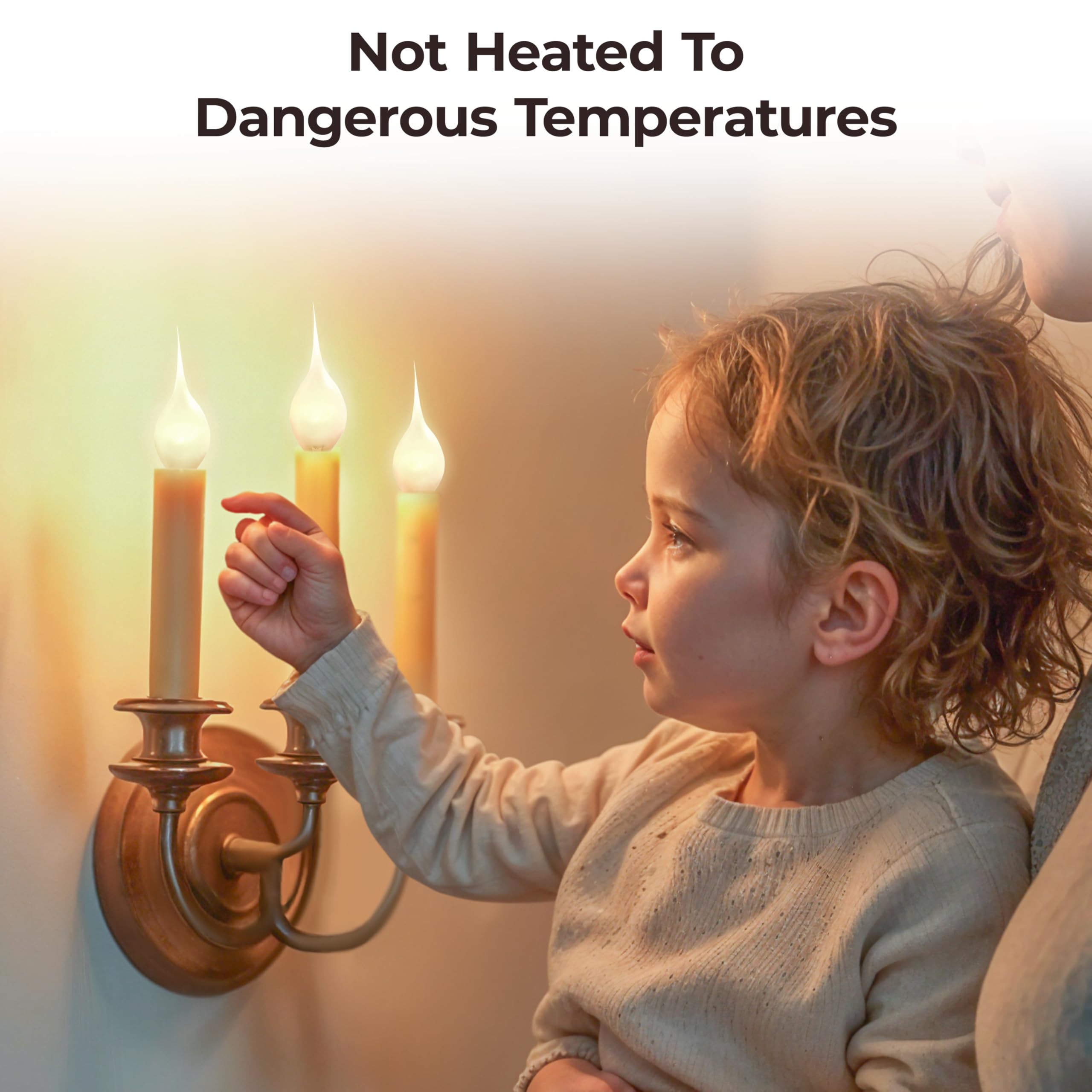 Cwi 6 Pack Silicone Bulb - 5W Warm Yellow-Beige Light, 120V E12 Candelabra Base - Rustic Decorative Incandescent Bulbs For Chand