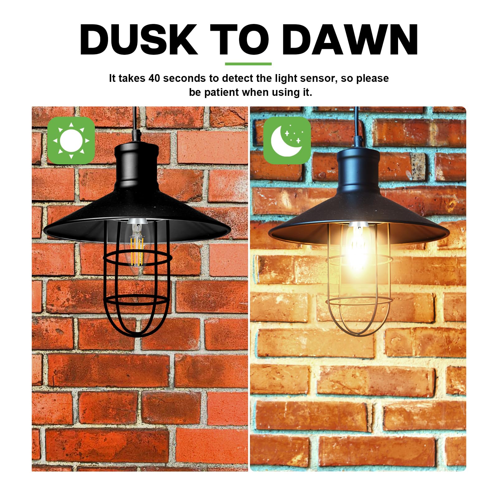 Eastiya Dusk to Dawn 5W Equivalent Candelabra B11 LED Bulbs, 3000K Warm White, E12 Base, Auto On/Off, 10 Pack