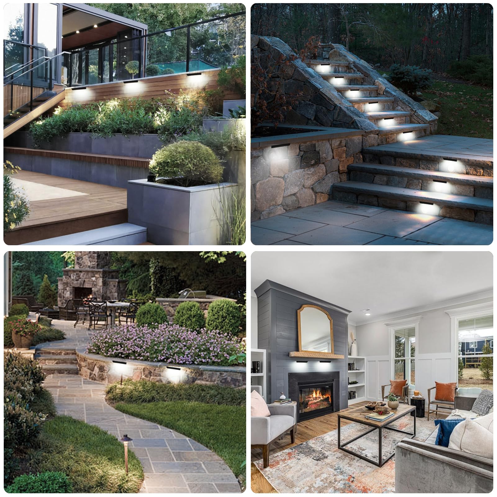 Kwinmyso 4 Packs 4Inch Led 1.8W Hardscape Lighting,12V Ac/Dc Low Voltage Retaining Wall Light Paver Lighting,5000K Daylight Whit