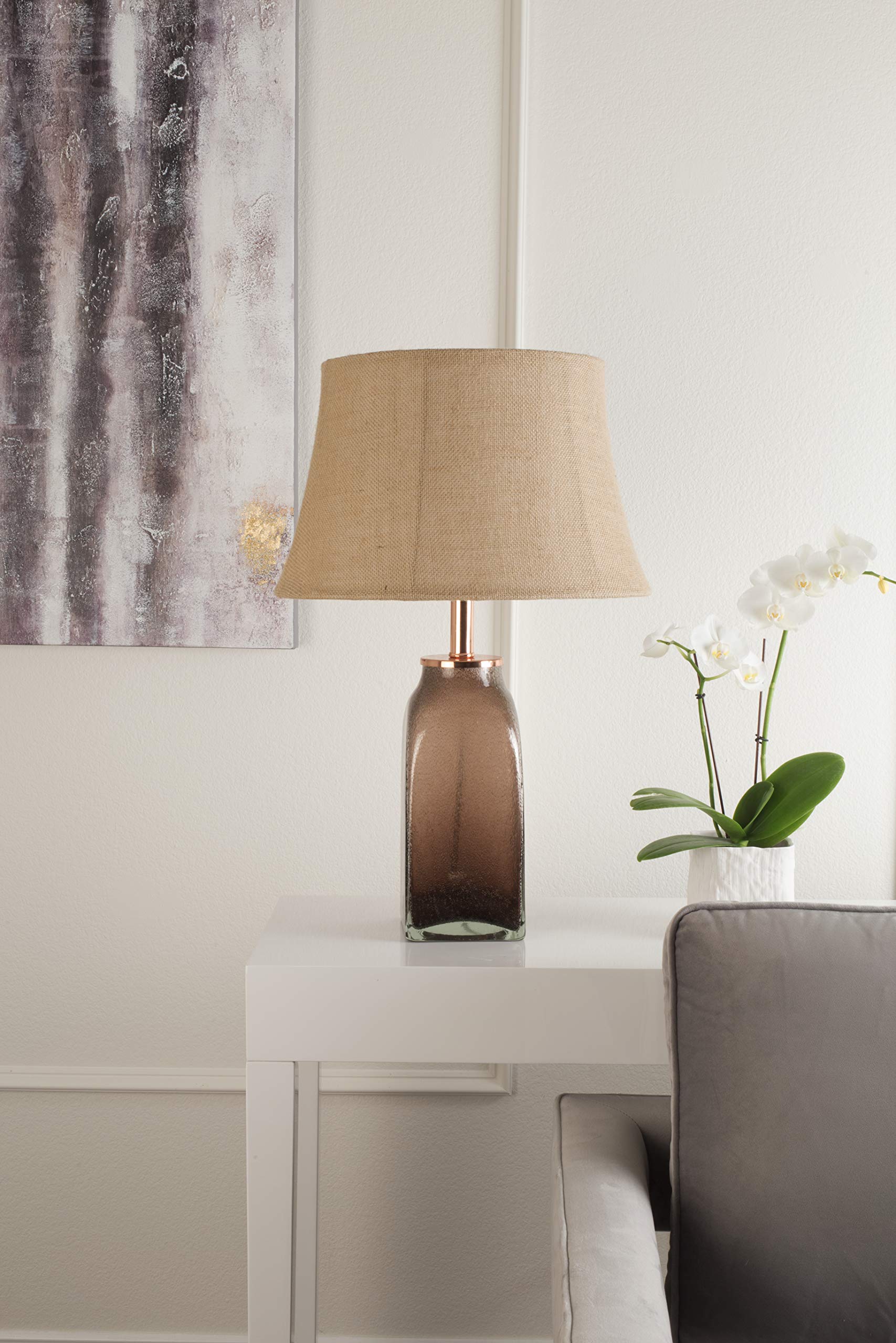 Ok Lighting Mason Glass Table Lamp - 25 Tall, Purple Glass, Model Ok-5706