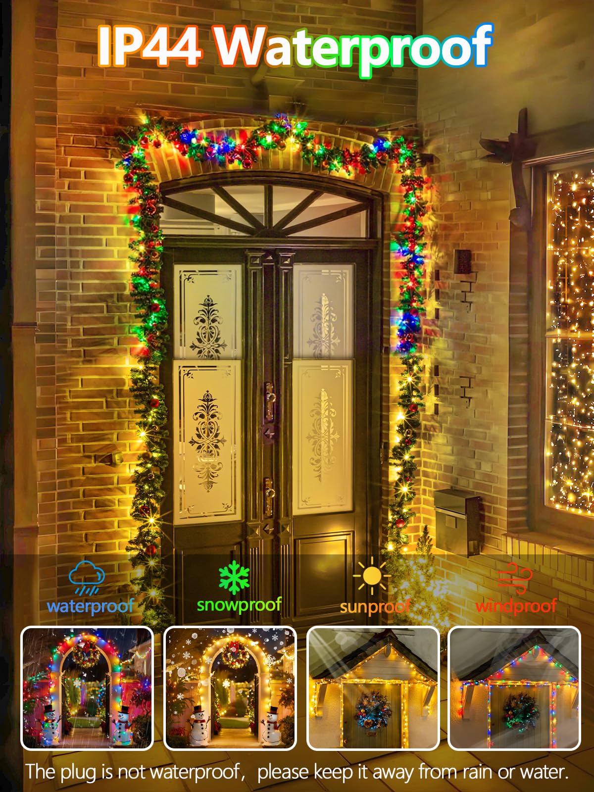 300 Led 99 Ft Color Changing Christmas Lights With Remote And Timer  Fairy String Lights With 11 Lighting Modes & Memory Function Waterproof For Xmas Tree Holiday Party Decor(Warm White & Multicolor)