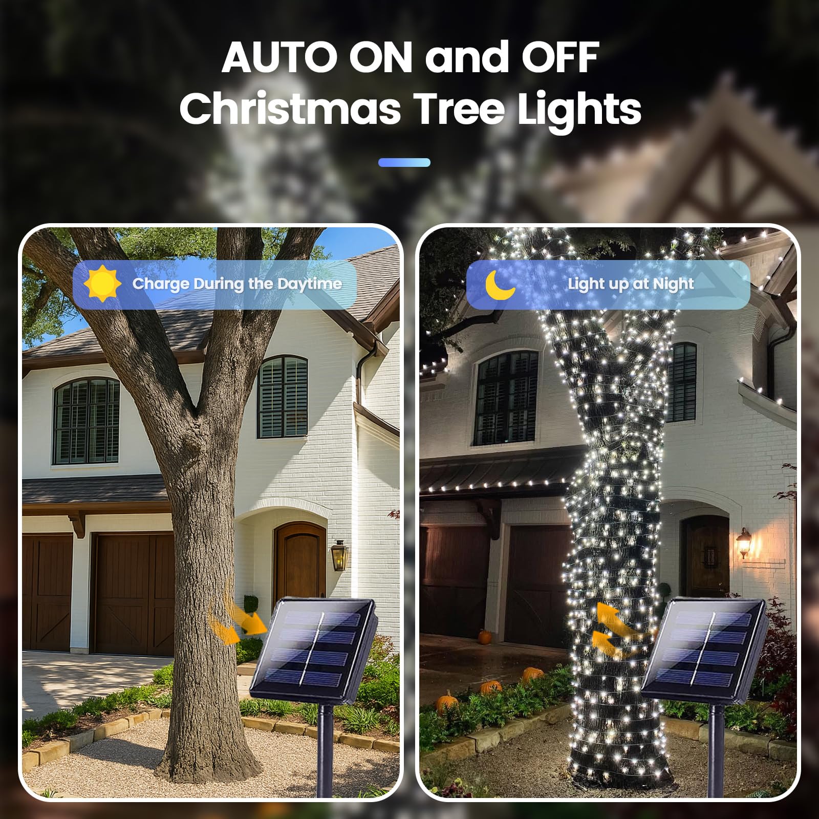 6 Pack 270Ft Solar Christmas Lights Outdoor Waterproof  Super Bright 480 Led Solar String Lights With 8 Lighting Modes  Green Wire Twinkle Tree Light For Outside Xmas Party Decor (Cool White)