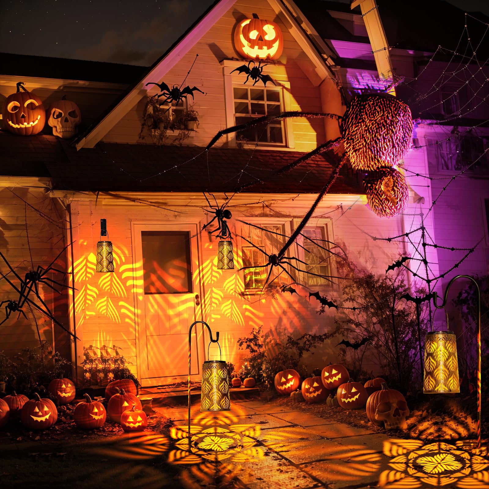 Jsot Solar Lanterns, Solar Hanging Lights For Outside Decorative For Porch Patio Tree (4 Pack)