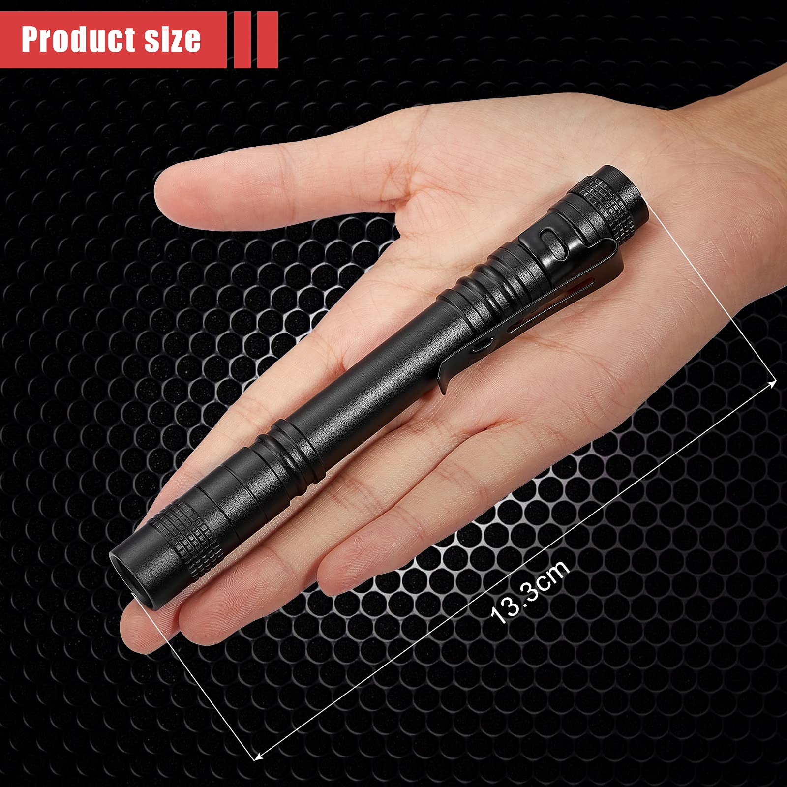 Honoson UV Black Light Flashlight, 2 Pieces, Aluminum, 5.2 Inches, Black, Model Honoson- Room Inspection-06