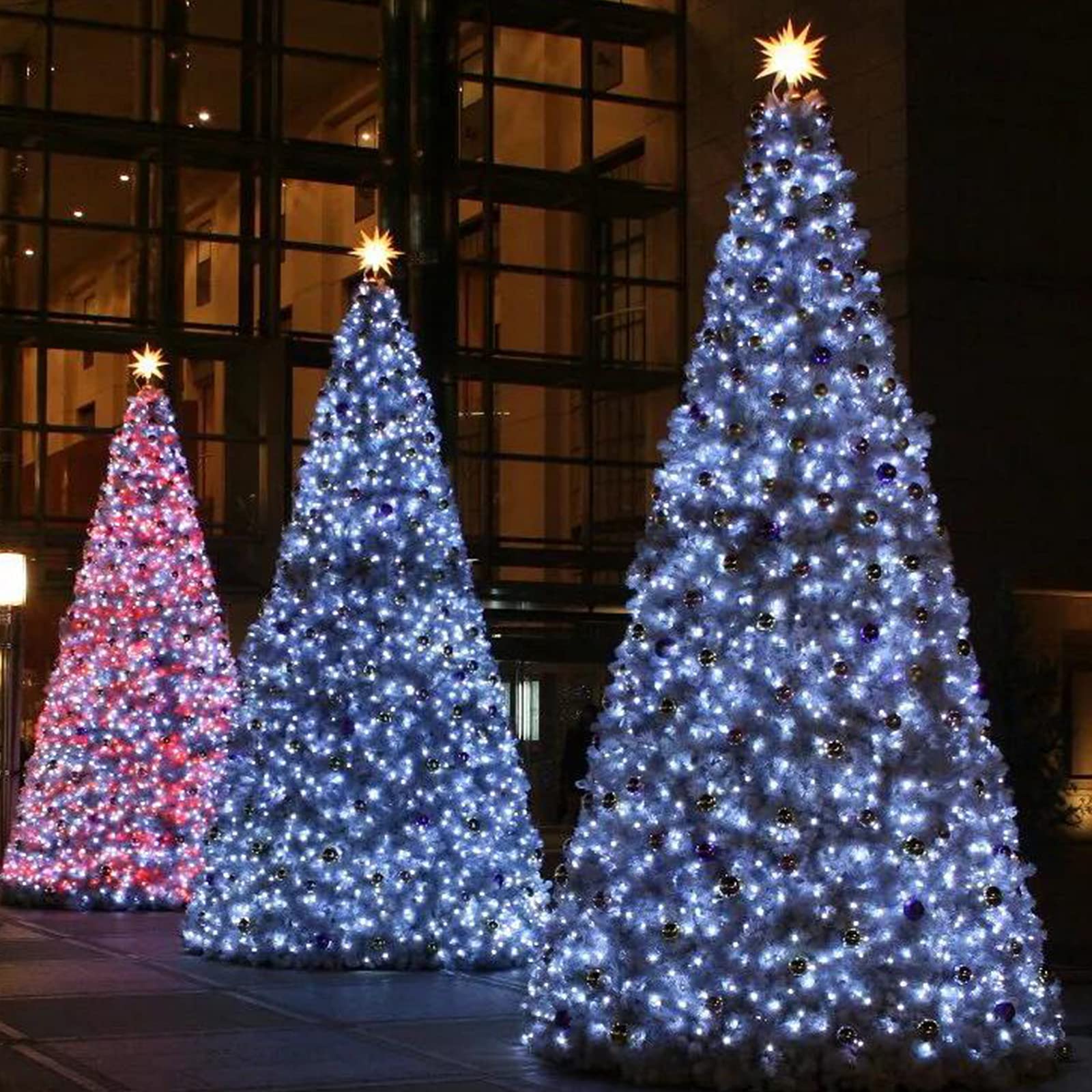 iShabao LED Christmas Lights, 500 LED, 174ft, Waterproof, Green Wire, White, Model LED0823500