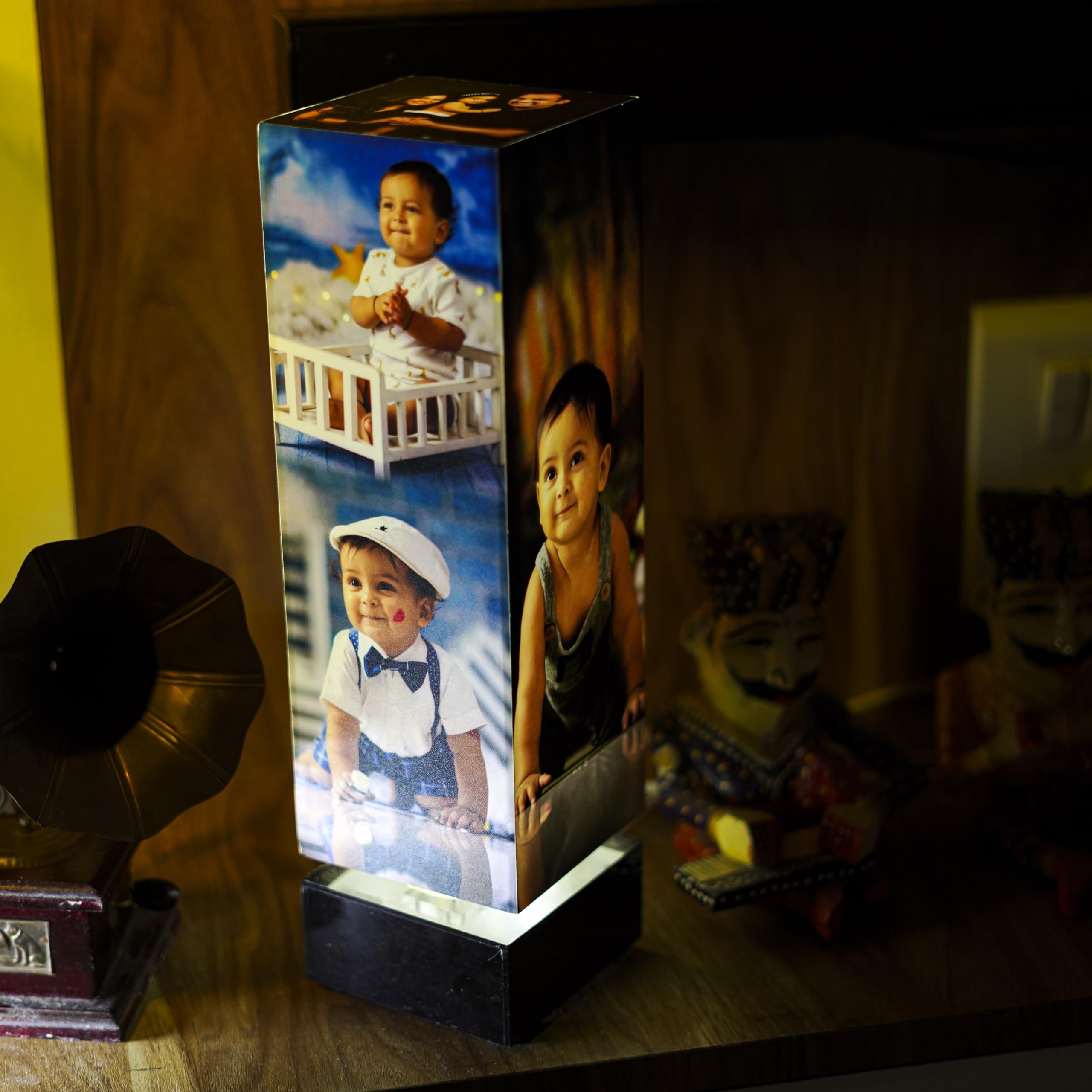 ZOCI VOCI Nostalgia - Rotating Photo Lamp Gift for Kids Birthday, Baby Shoot, Candid Photo Frame for Toddlers, Customized Gift f