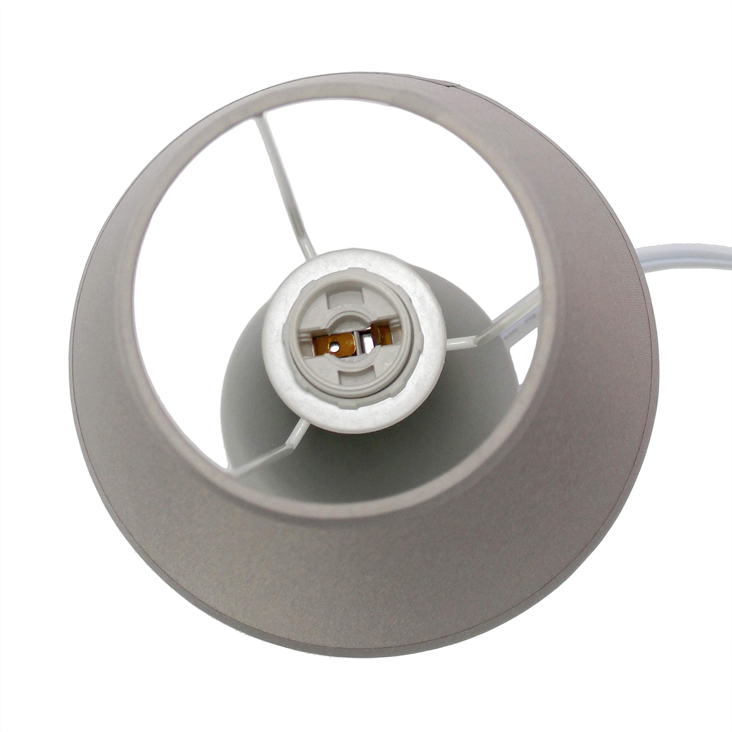Simple Designs Lt2009-Gry Mini Egg Table Lamp, Gray Ceramic, No Bulb
