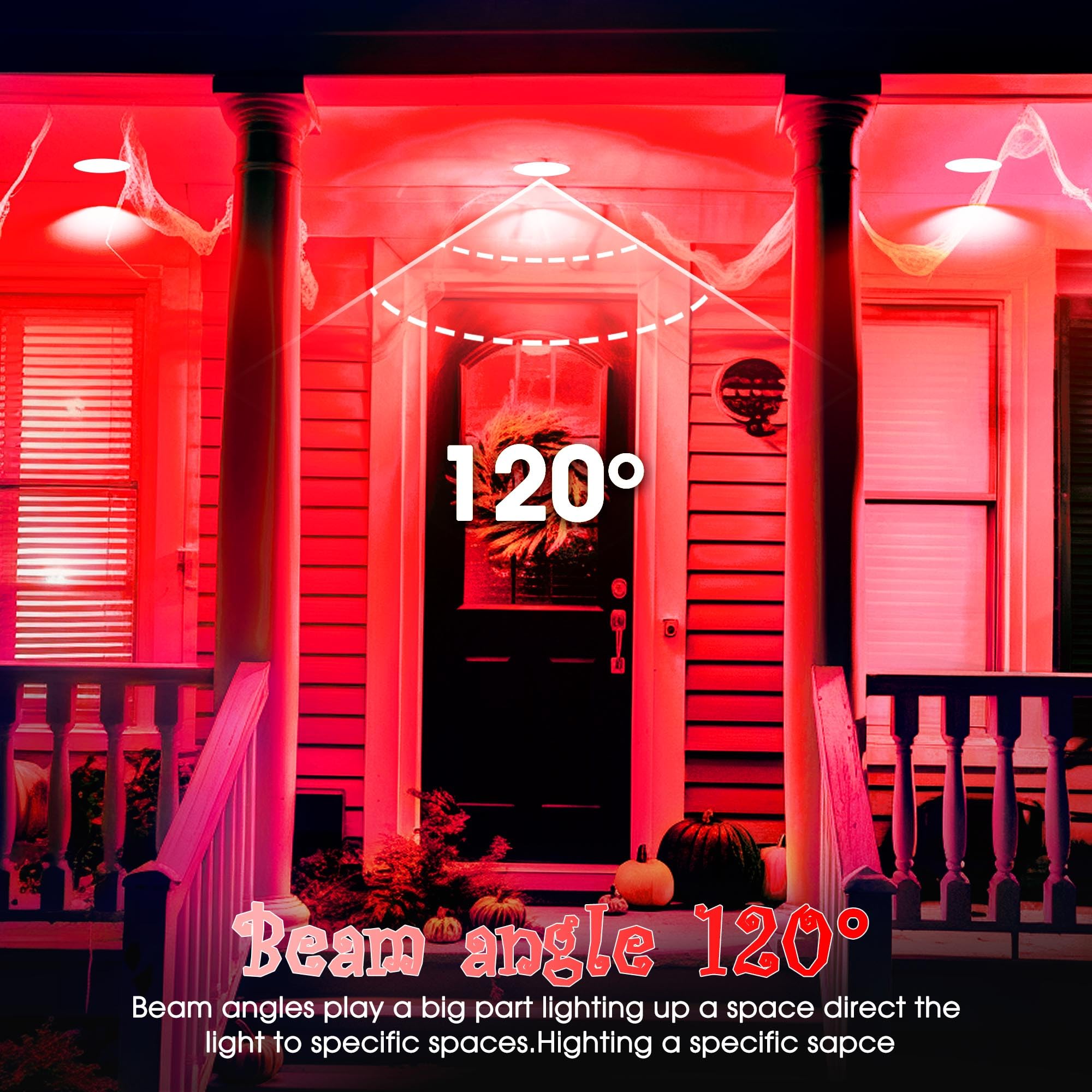 Flaspar 150W Equivalent Red Light Bulbs, Par38 Led Flood Lights Bulb Outdoor, E26 Base Red Led Lights 15W, Not Dimmable Colored