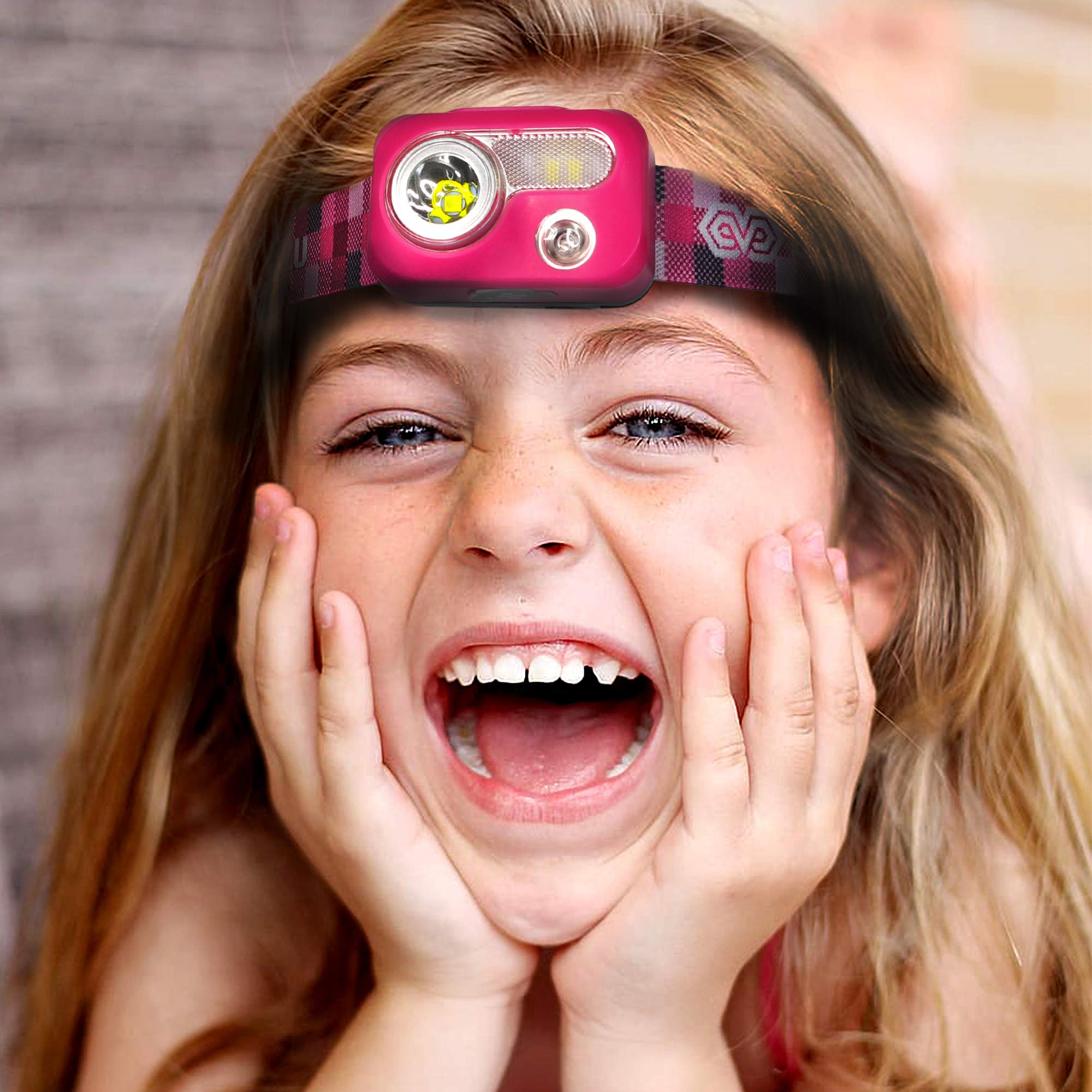 Blitzu Pink Rechargeable Flashlight - Adjustable, Durable, Battery Powered, Plastic Material