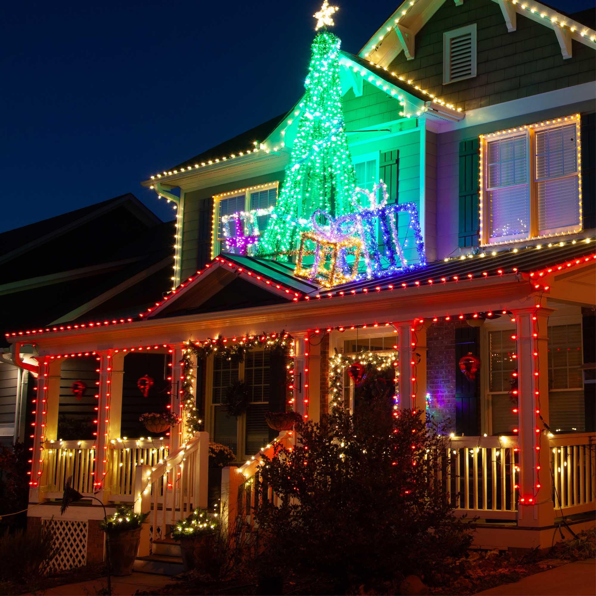 Wintergreen Lighting C7 Red Christmas Lights Set Of 25, 17 Ft, Red Led Christmas Lights Valentine'S Day Party Indoor-Outdoor Christmas Lights Red C7 Christmas Lights Outdoor Red String Lights