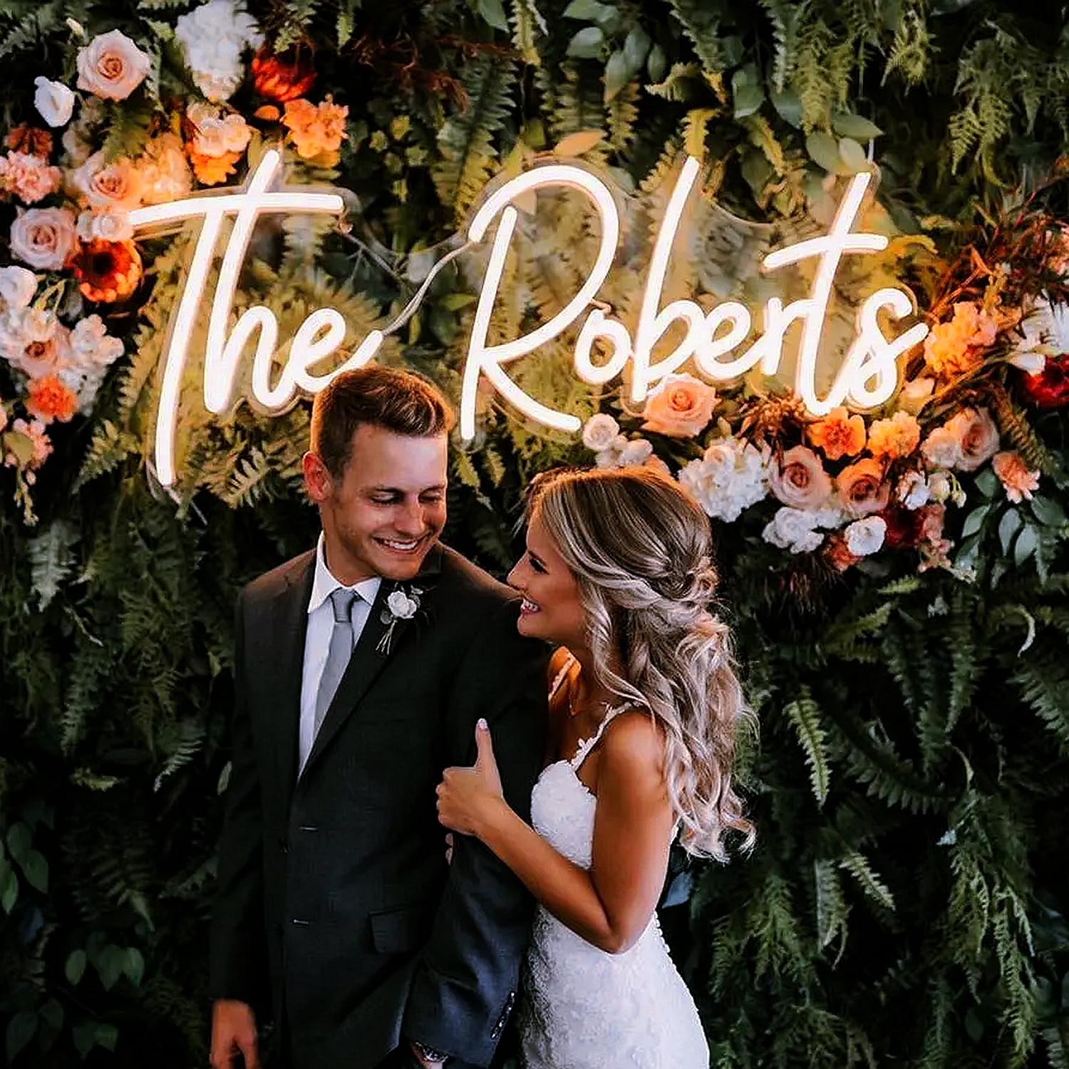 Gyiodfu Custom Neon Signs For Wedding, Events, Prom; Personalized Led Name Neon Light Gifts For Bedroom, Office, Coffee Bar, Sho