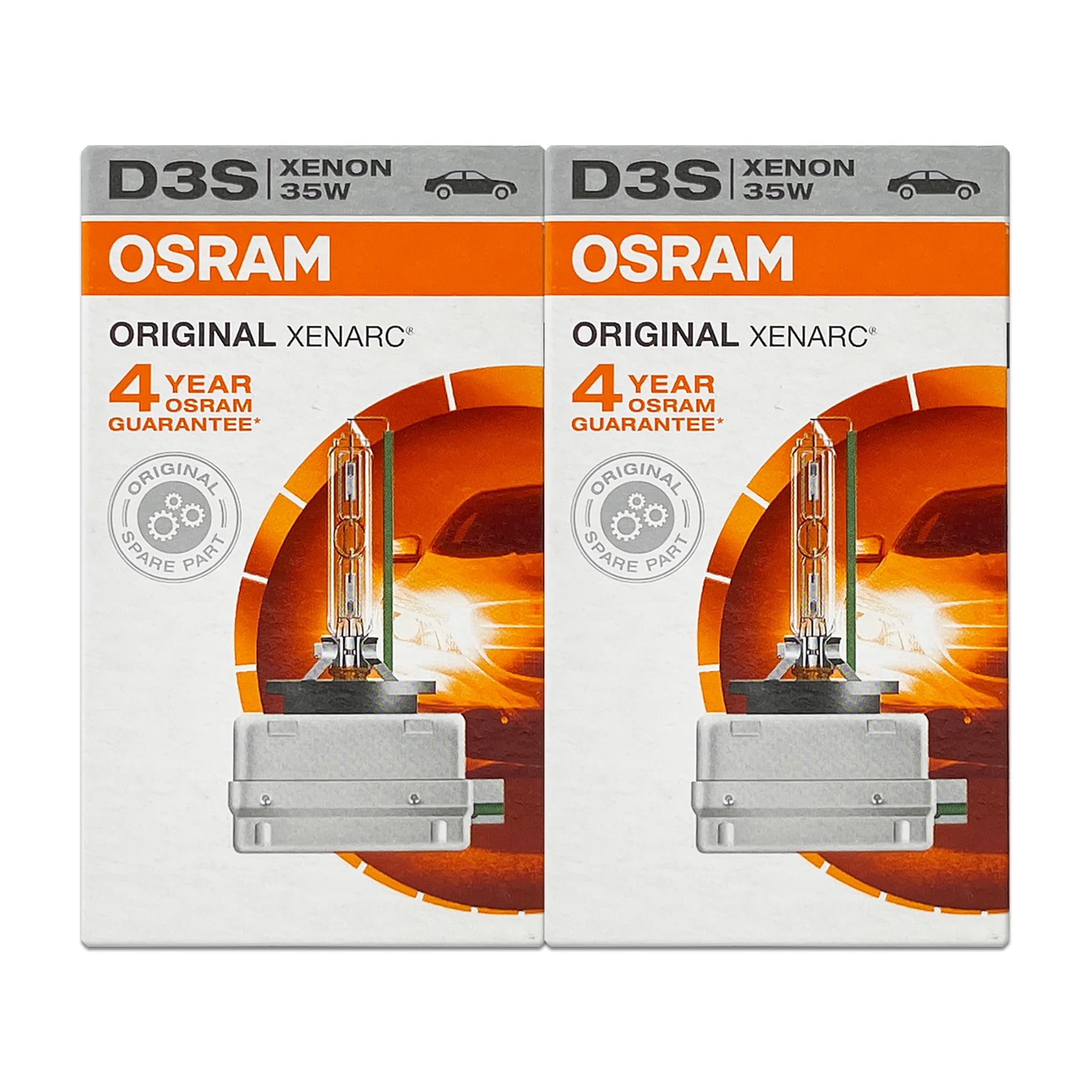 OSRAM XENARC D3S HID Xenon Headlight Bulbs - Pack of 2, Metal Construction