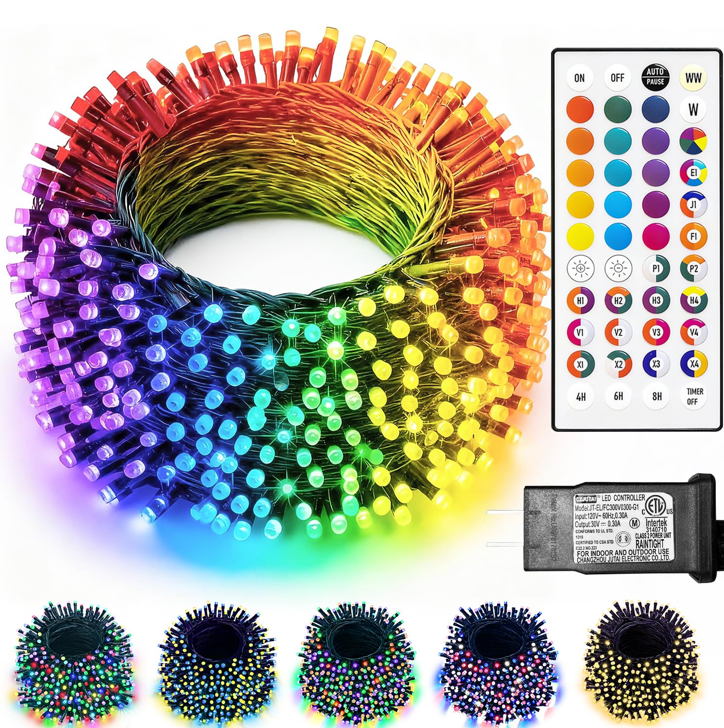 200 Led Christmas Lights Color Changing  35 Colors 66Ft Halloween String Lights With Remote Timer  Connectable Waterproof Twinkle Lights Plug In For Xmas Tree Outdoor Holiday Wedding Party Decor