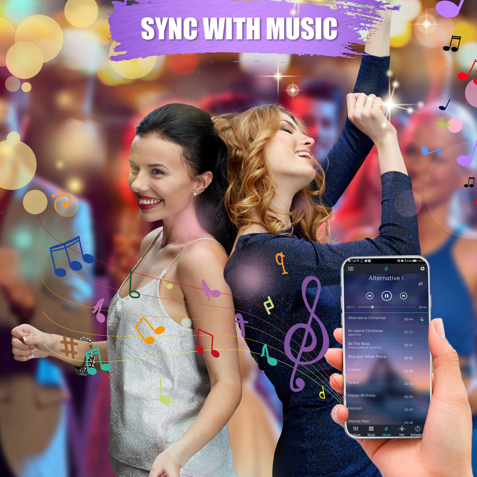 Keelixin 50Ft Led Strip Lights,Led Lights For Bedroom,Led Light Strip,Led Lights Sync With Music,Rgb Led Strip Lights With Ir Re