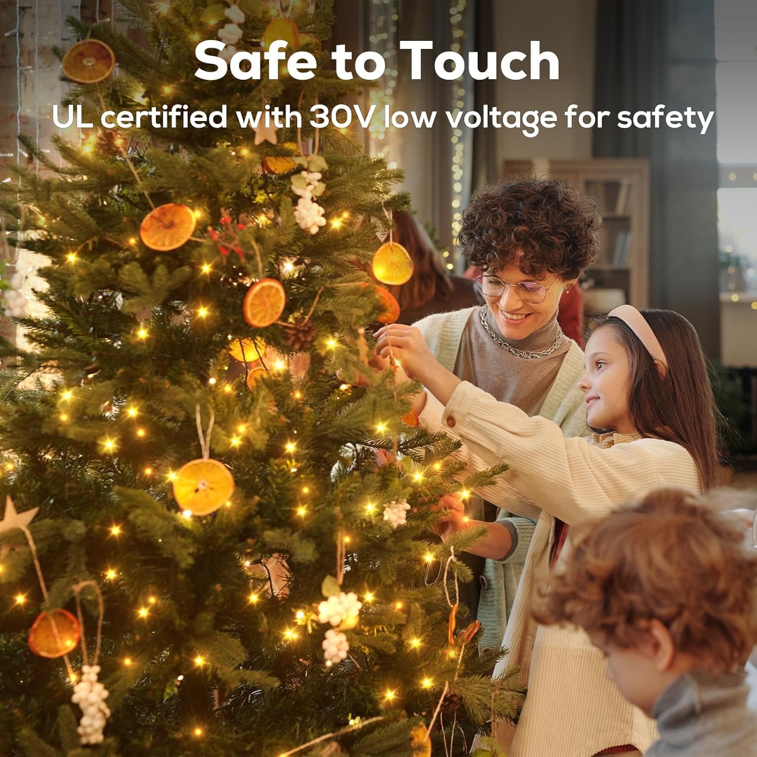 Soiarllt Christmas Lights, 206Ft 600Led Outdoor String Lights, Plug In, Waterproof, 8 Modes, Timing And Memory, For Party, Festi