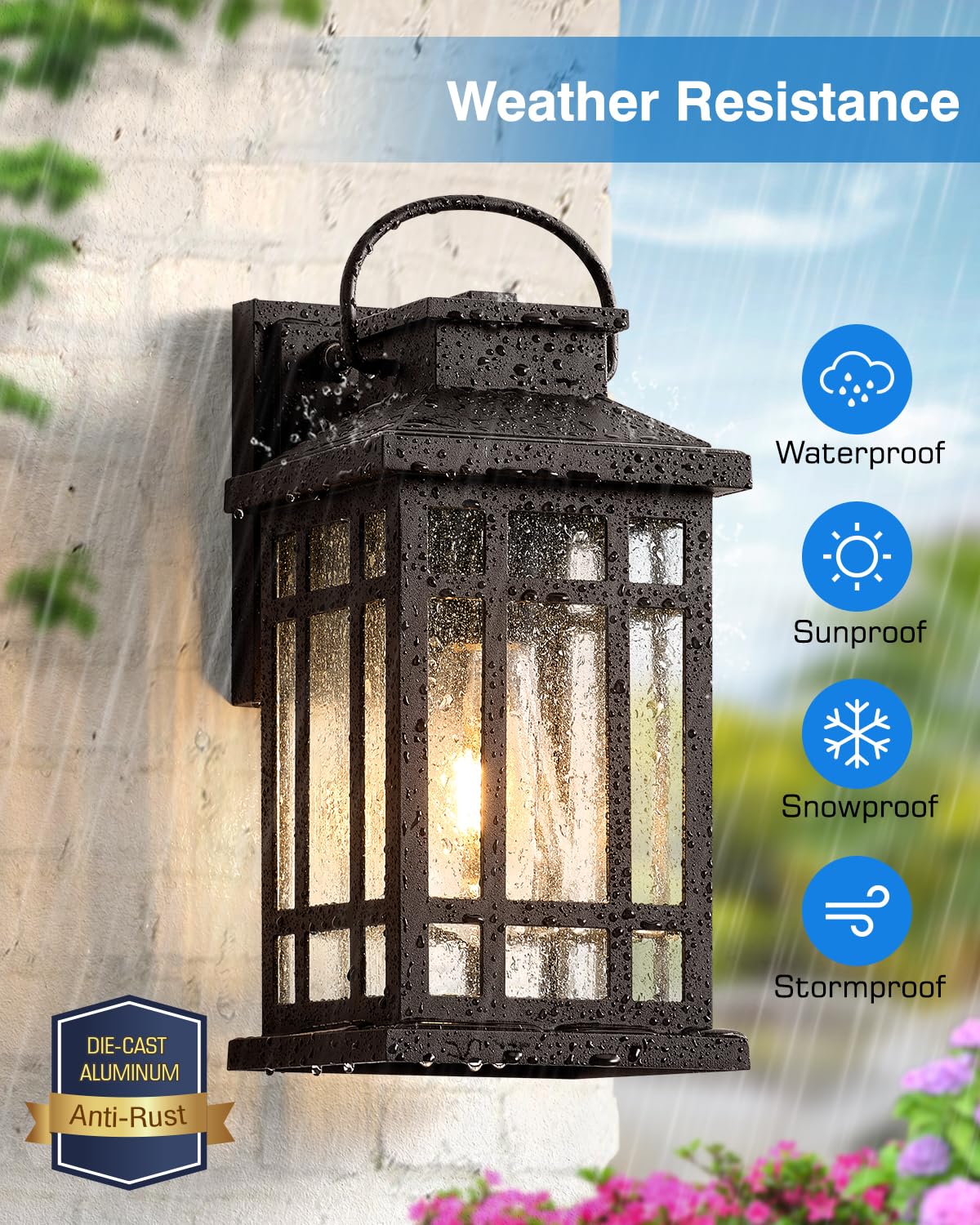 Opaxis Outdoor Light Fixture  Dusk To Dawn Outside Lights For House  Brown Outside Sconce Lighting  Oil Rubbed Bronze Exterior Porch Lights Wall Mount  Modern Outdoor Wall Lantern For Patio Garage