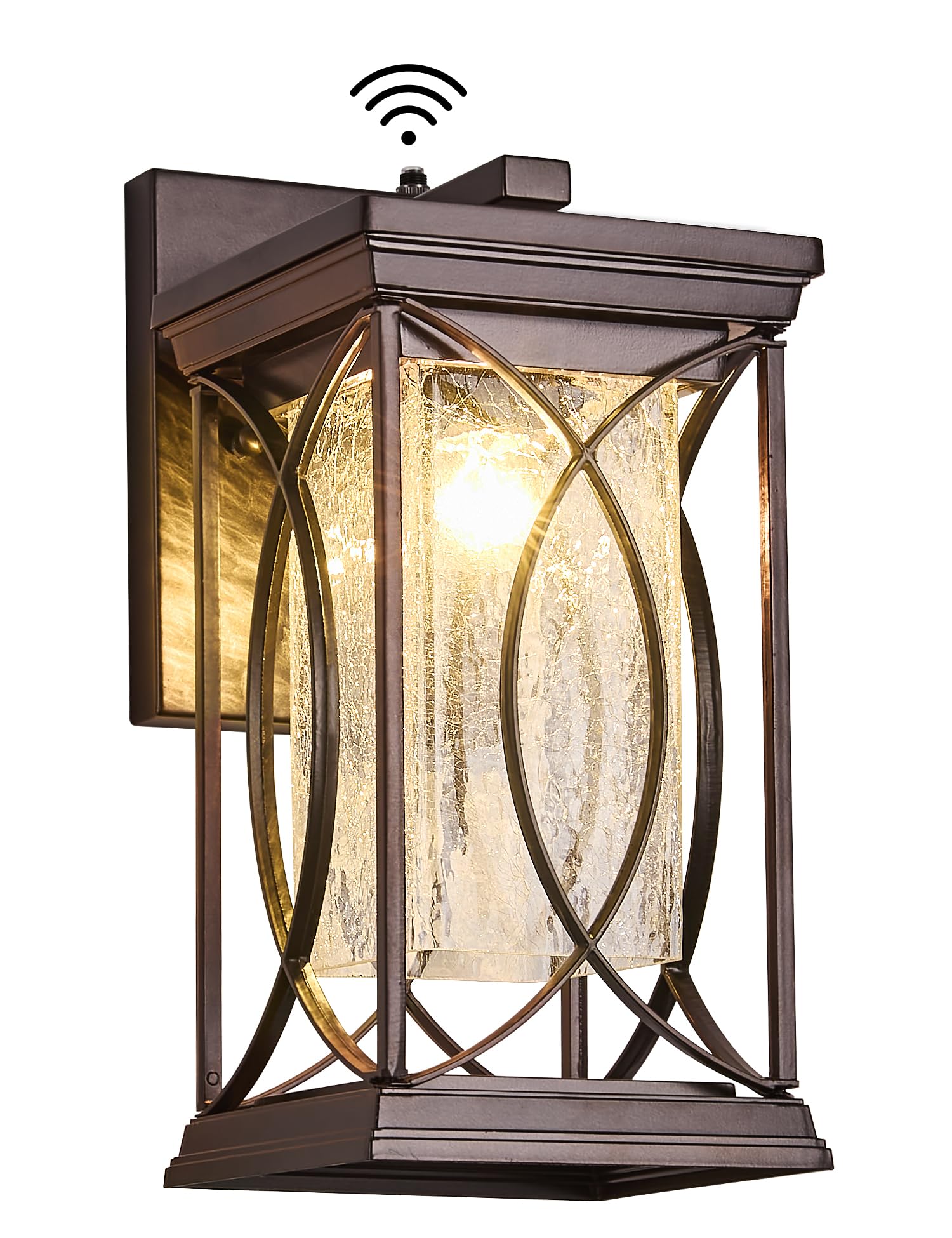 Oil Rubbed Bronze Outdoor Sconce Dusk to Dawn Exterior Light Fixtures Wall Mount Porch Light Modern Outdoor Wall Light Aluminum 