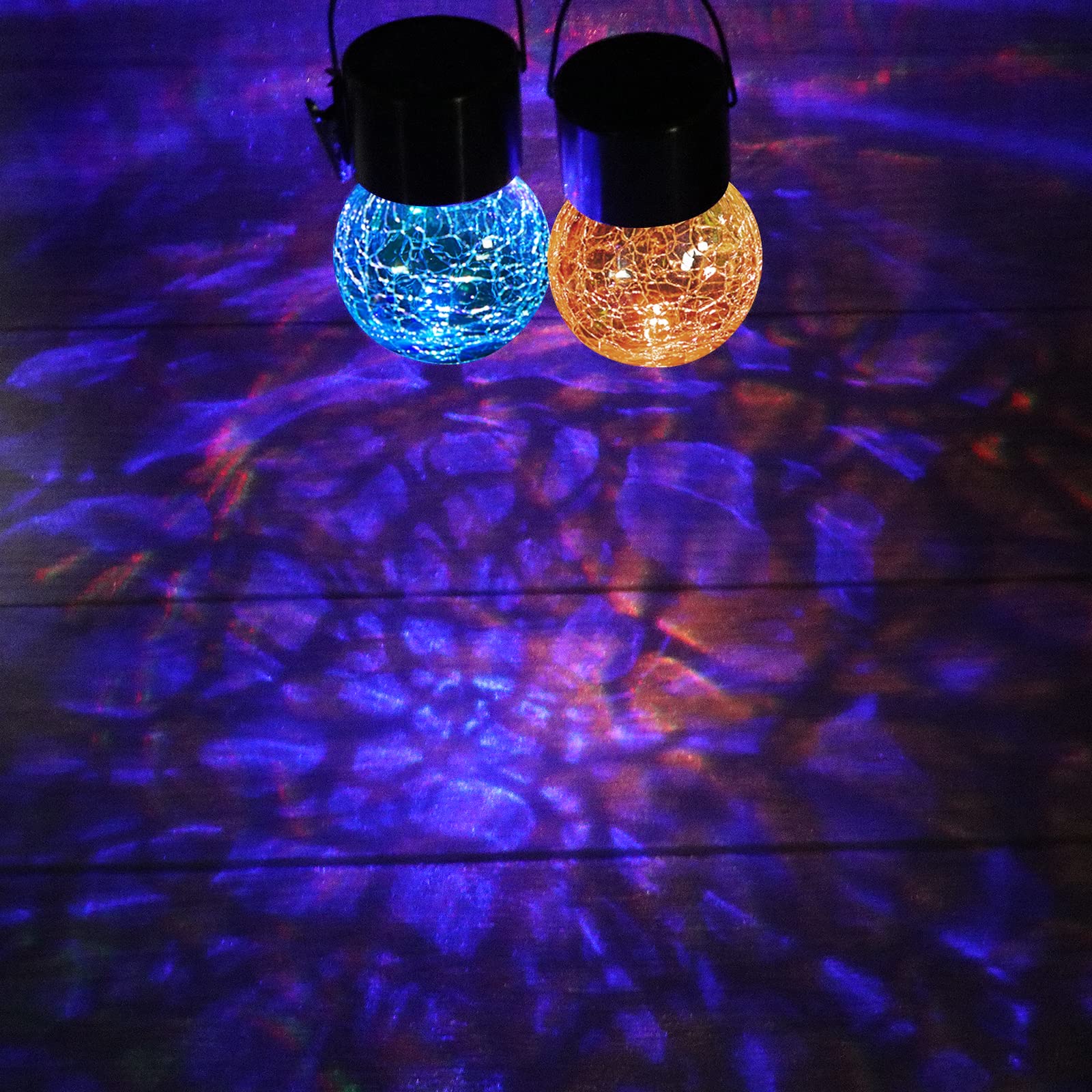 Partphoner 12 Pack Solar Globe Lights - Waterproof  ed Glass Lanterns, Color Changing, Stainless Steel, Model Pa1168