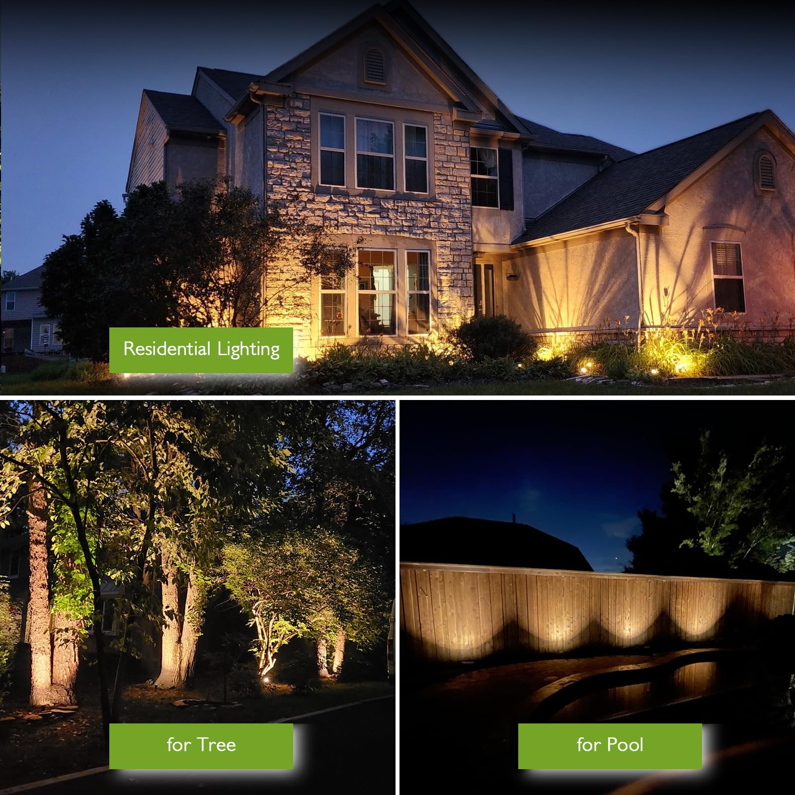 Low Voltage Landscape Lights  10W 12/24V 2700K Warm White Landscape Lighting  Ip65 Waterproof Outdoor Led Spotlight For Garden Yard Tree  2 Pack With Connectors