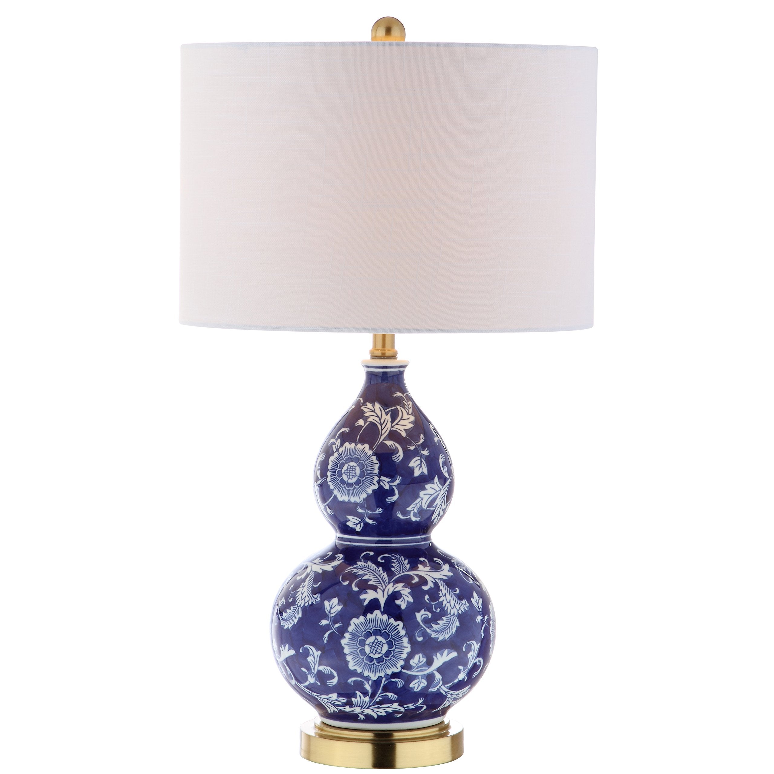 Jonathan Y Ceramic Chinoiserie Led Table Lamp, 27 Blue/White, Model Jyl3003A For Bedroom, Living Room, Office, Led Bulb Included