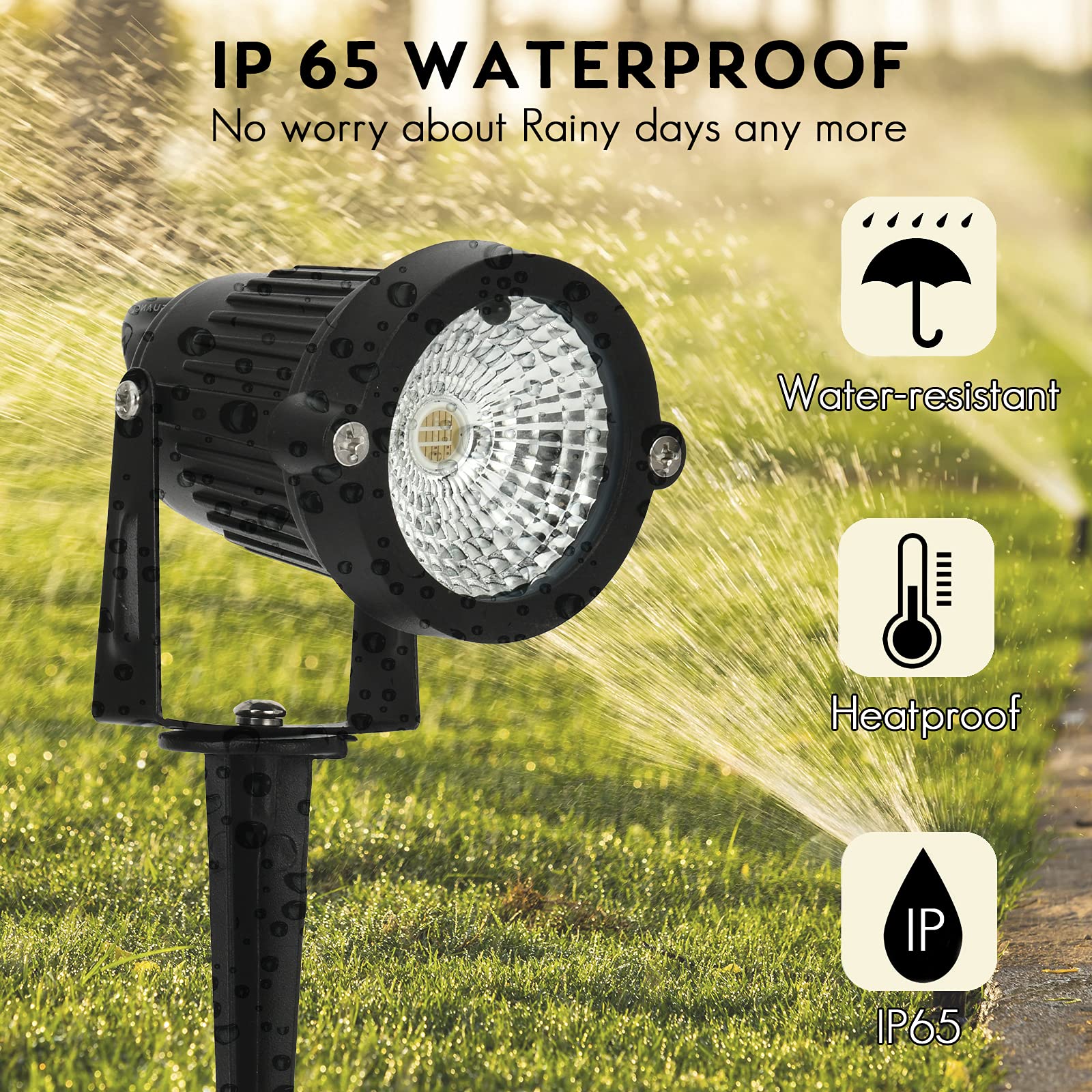 Achenge Low Voltage Rgb Landscape Spotlights - 6W Waterproof Led Garden Lights With Remote Control