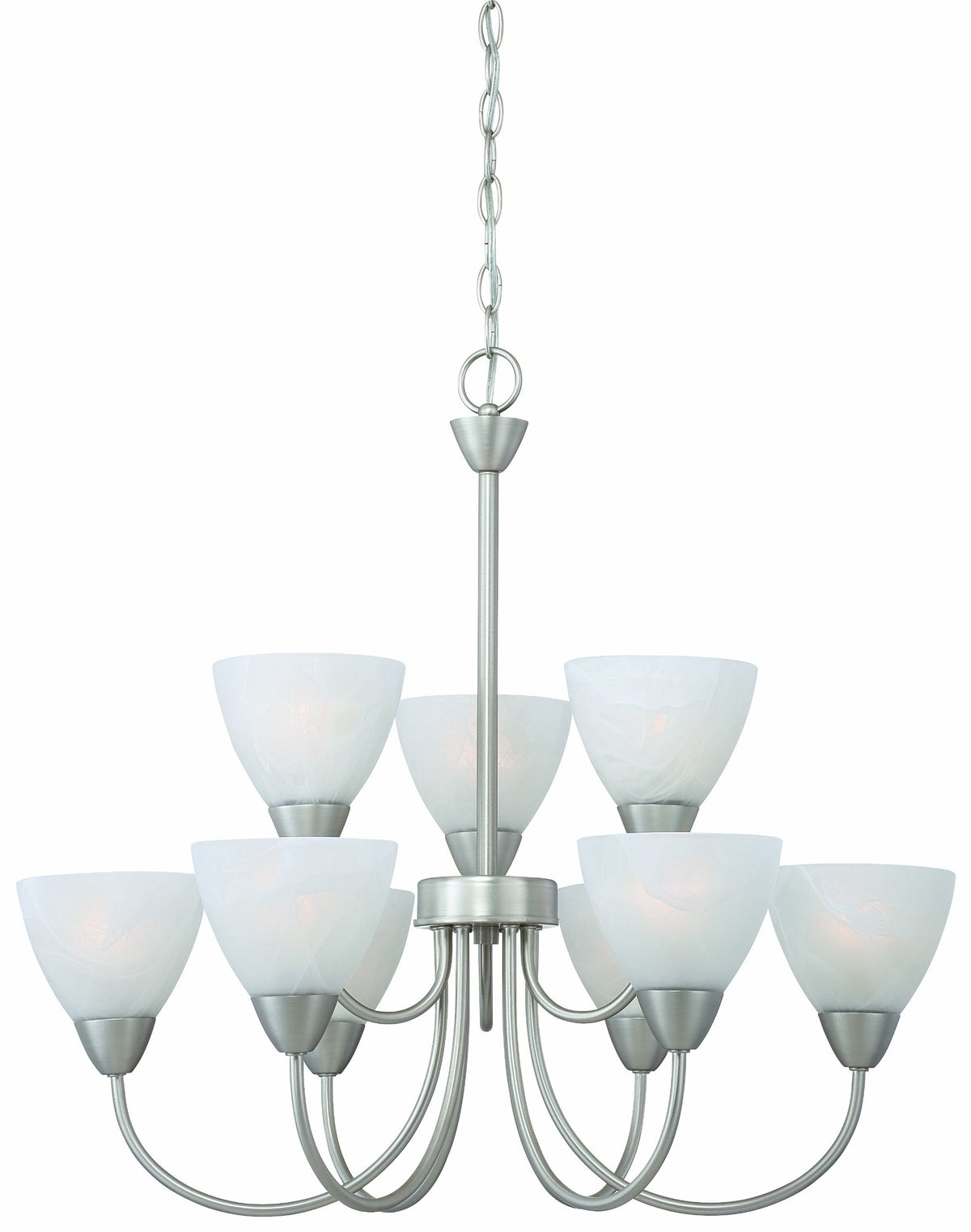 Elk Home Thomas Lighting Tia Chandelier, Matte Nickel, 16W X 25D X 13H, Stainless Steel