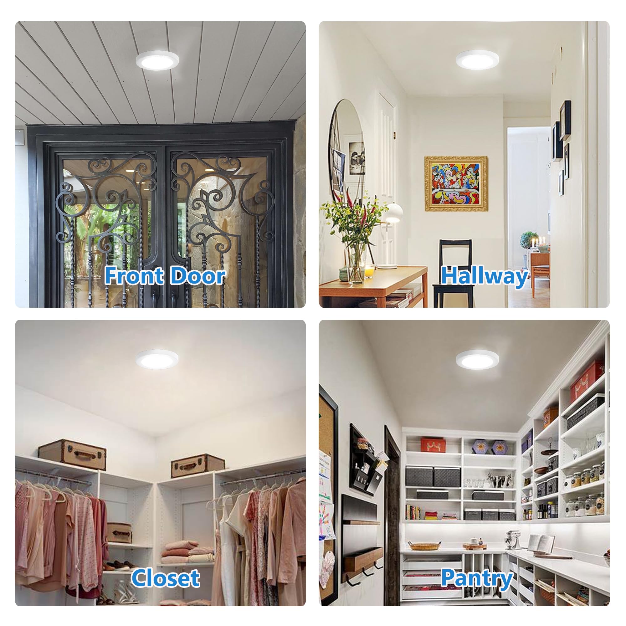 MingBright LED PIR Motion Sensor Closet Light, 6 Inch, Dimmable, Aluminum, 5000K Daylight White, Model ACFMS03-608PIR