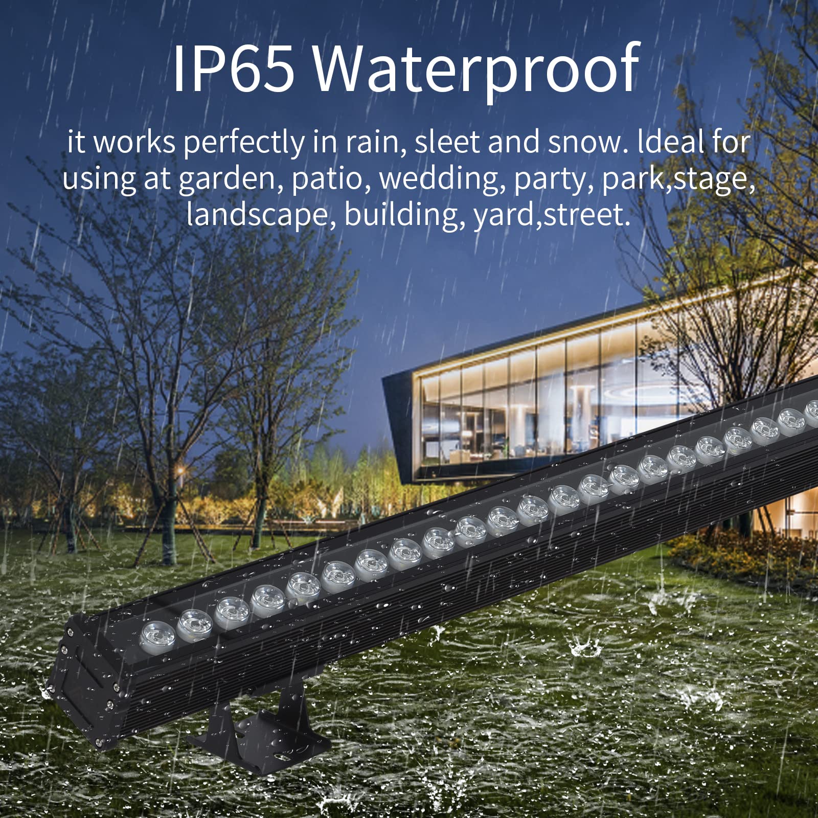 Jsn&Pc 36W Led Wall Washer Light, Ip65 Waterproof, Warm White, Outdoor Advertising Lighting