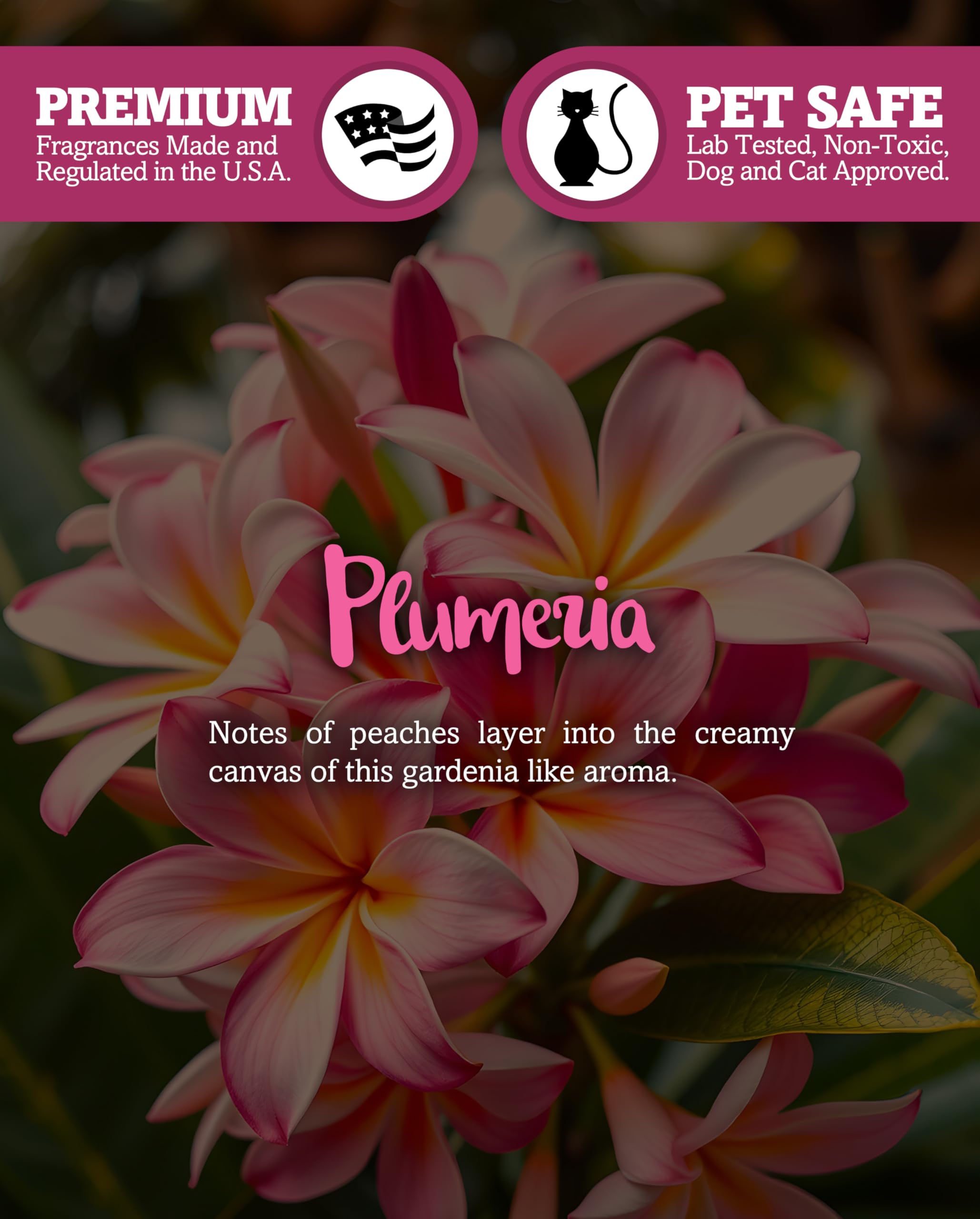 ShortieS Candle Company Pure Plumeria Tealight Candles - 6 Pink Scented Tea Lights - enhanced Paraffin Wax - Made In The Usa