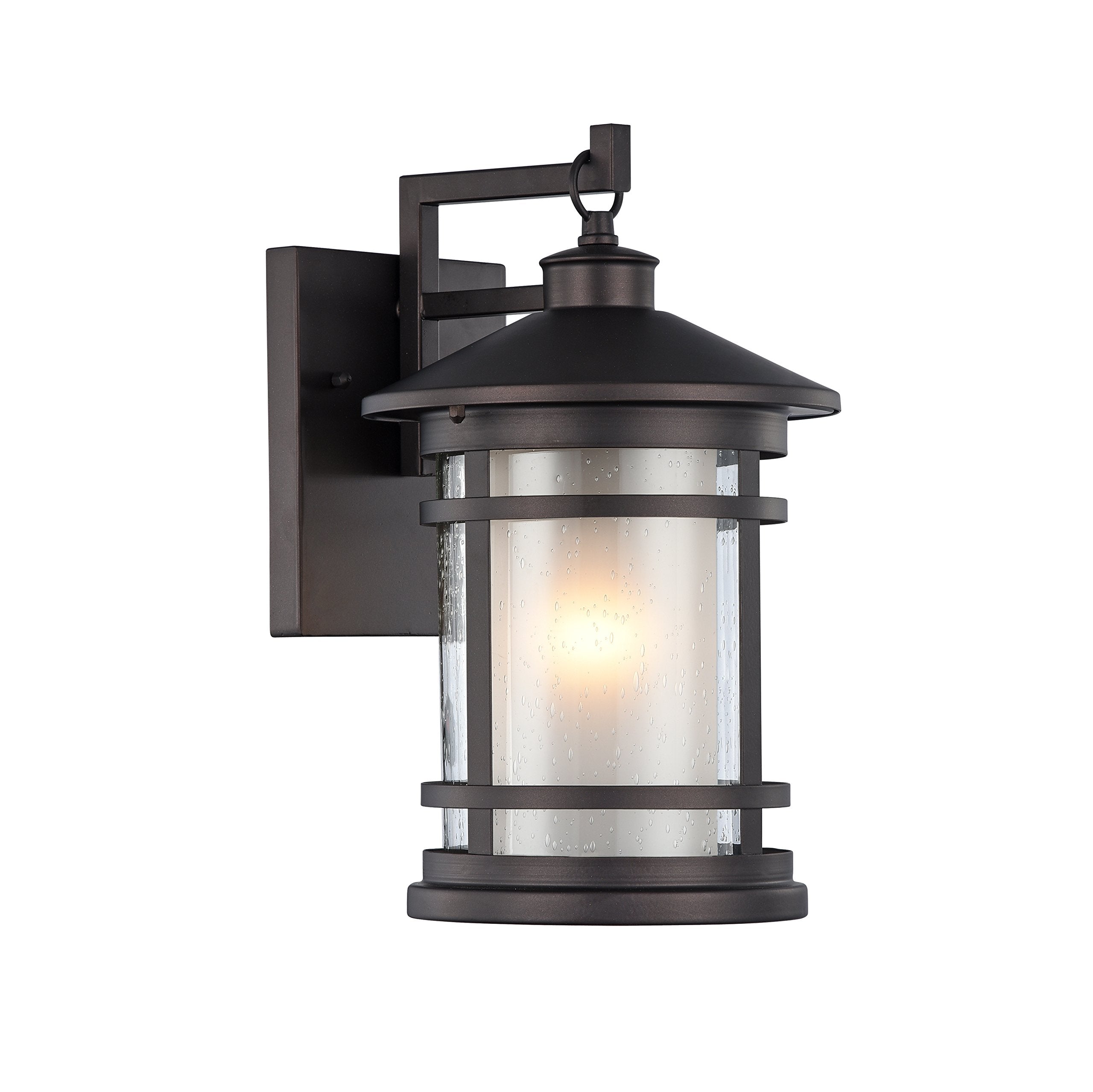 CHLOE Adesso Outdoor Wall Sconce 14in Height Bronze Glass Model CH22062RB14-OD1