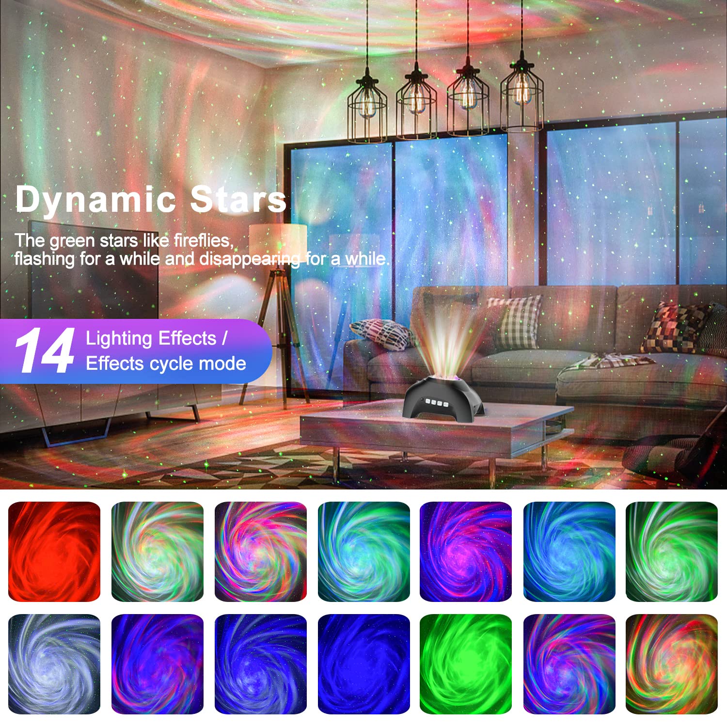 Galaxy Projector  Cimelr Star Projector Night Light With Bluetooth Speaker  White Noise Machine  Remote Control - Northern Lights Aurora Projector For Bedroom  Room Decor  Party  Gift For Kids mature-themeds