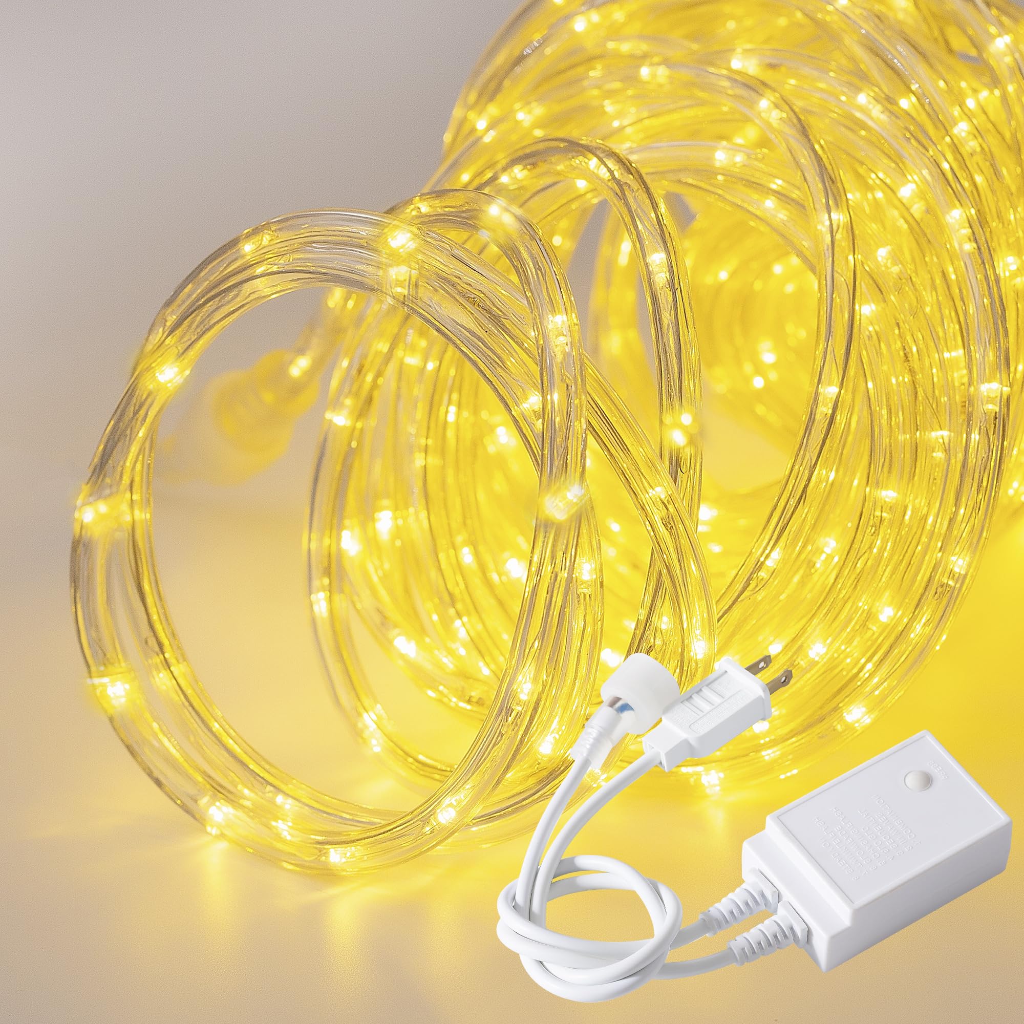 Chorled Waterproof Led Rope Lights  Connectable & Flexible With 8 Modes  Outdoor Lighting For Deck  Garden  Pool  Patio & Christmas Decor (Warm White  50Ft)